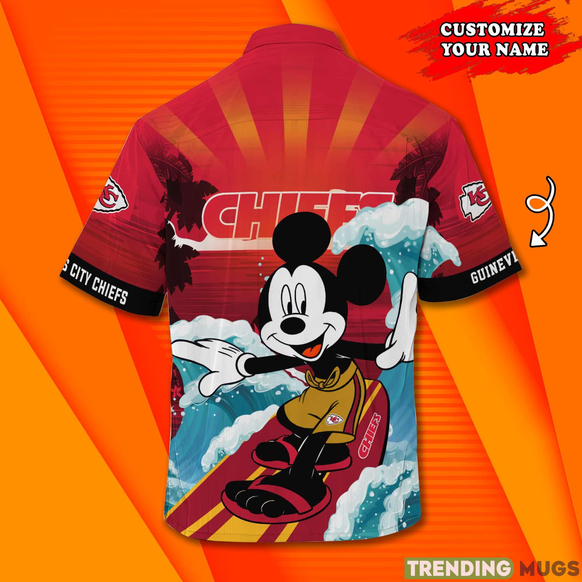 Kansas City Chiefs NFL Mickey Mouse Custom Name Hawaiian Shirt Product Photo 1 Kansas City Chiefs NFL Mickey Mouse Custom Name Hawaiian Shirt Product Photo 1