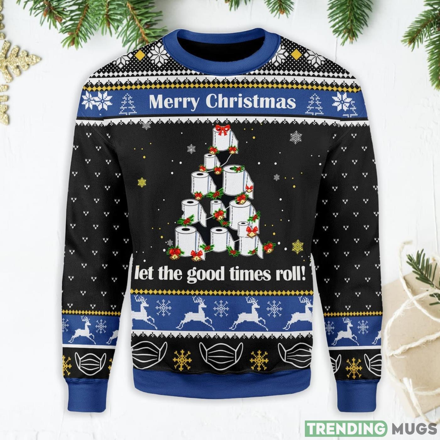 Let The Good Times Roll Ugly Christmas Sweater Product Photo 1 Let The Good Times Roll Ugly Christmas Sweater Product Photo 1