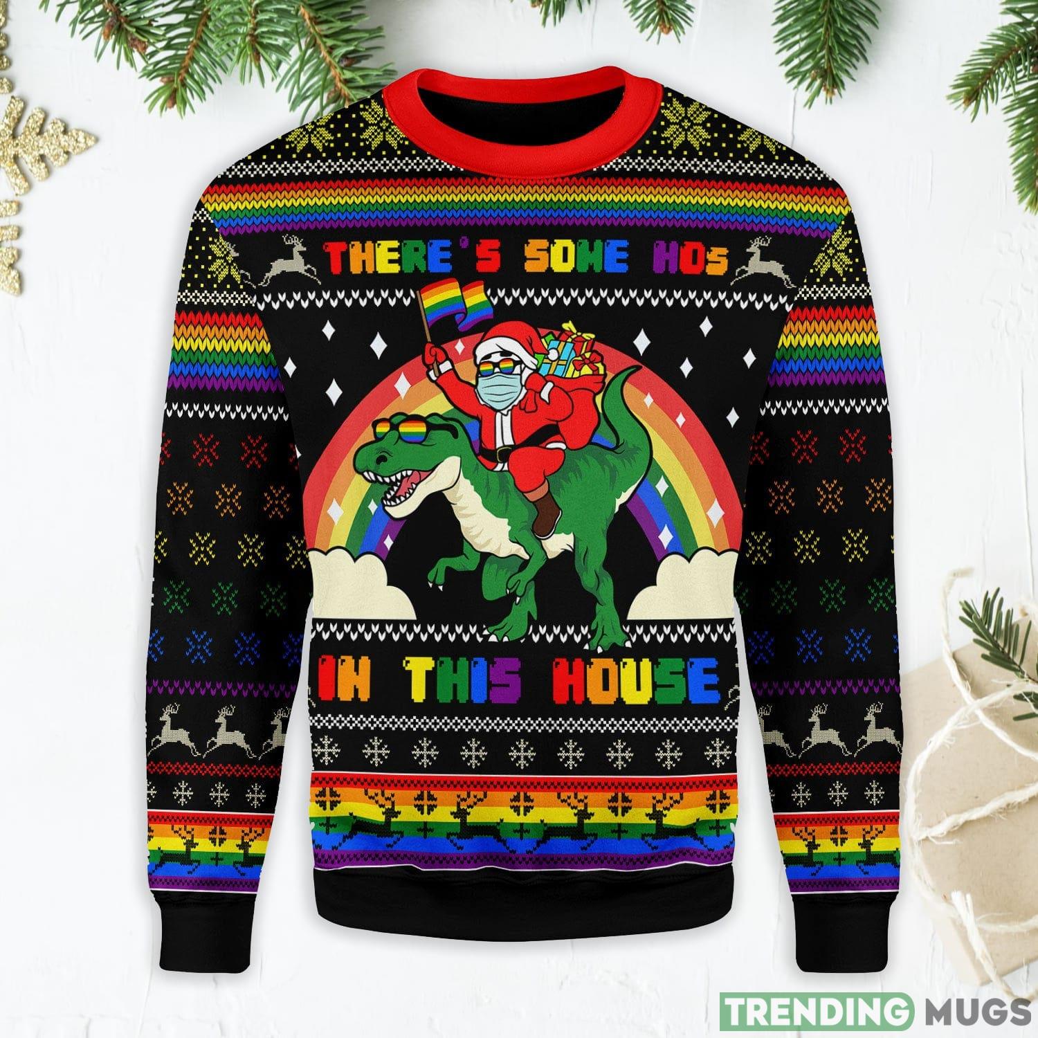 LGBT There's Some Hos In This House Ugly Christmas Sweater Product Photo 1 LGBT There's Some Hos In This House Ugly Christmas Sweater Product Photo 1