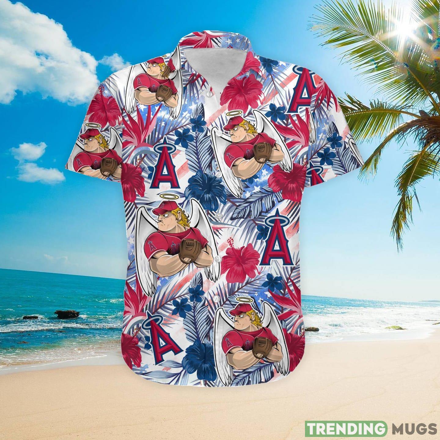 Los Angeles Angels Tropical Floral Custom Name Aloha Hawaiian Shirt Hawaiian Shirt Los Angeles Angels Tropical Floral Custom Name Aloha Hawaiian Shirt Hawaiian Shirt