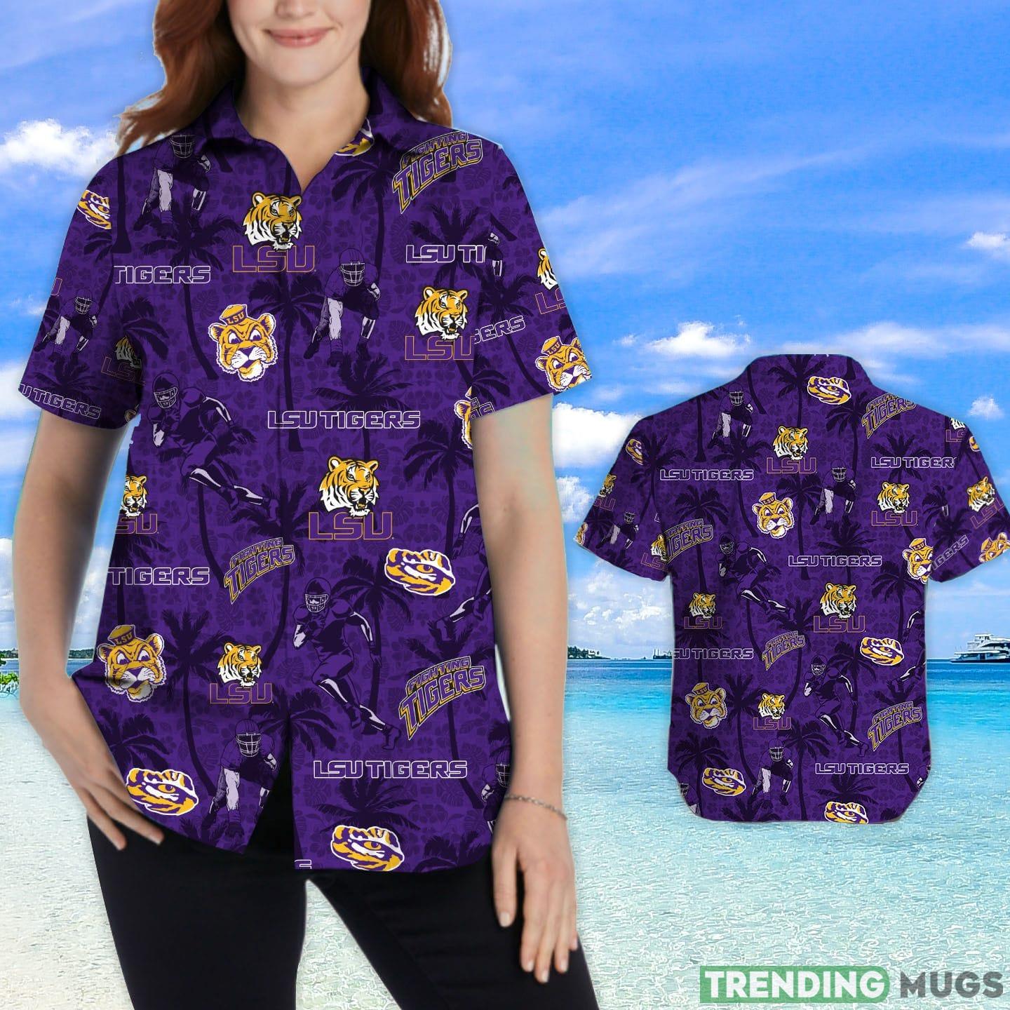 LSU Tigers Custom Name Tropical Beach Coconut Tree Hawaiian Shirt Hawaiian Shirt LSU Tigers Custom Name Tropical Beach Coconut Tree Hawaiian Shirt Hawaiian Shirt