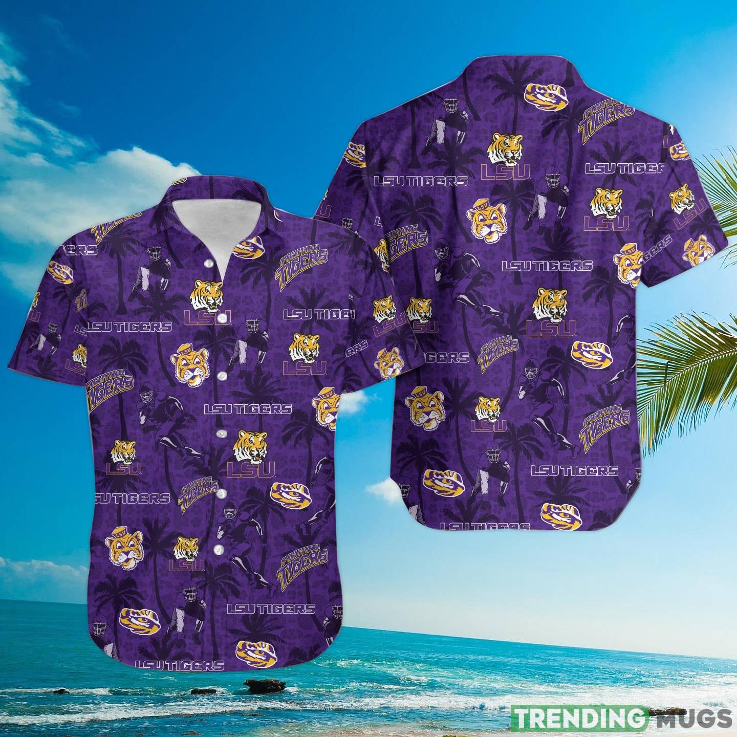 LSU Tigers Custom Name Tropical Beach Coconut Tree Hawaiian Shirt Hawaiian Shirt LSU Tigers Custom Name Tropical Beach Coconut Tree Hawaiian Shirt Hawaiian Shirt