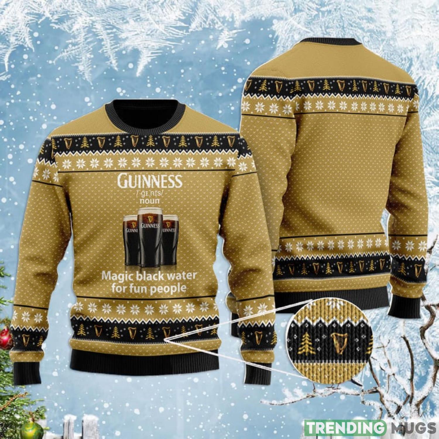 Magic Black Water Guinness Ugly Christmas Sweater Product Photo 1 Magic Black Water Guinness Ugly Christmas Sweater Product Photo 1