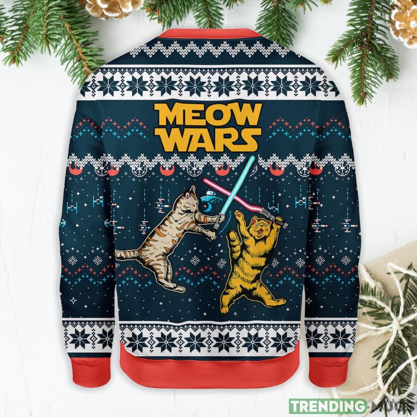 Meow Wars Cat Lover Ugly Christmas Sweater Sweater Meow Wars Cat Lover Ugly Christmas Sweater Sweater