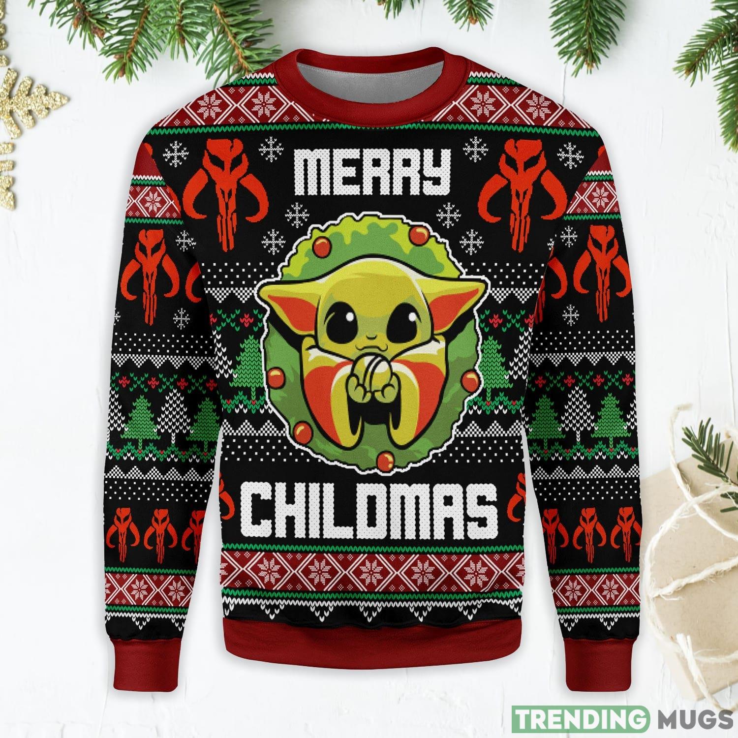 Merry Chilma Baby Yoda Ugly Christmas Sweater Product Photo 1 Merry Chilma Baby Yoda Ugly Christmas Sweater Product Photo 1