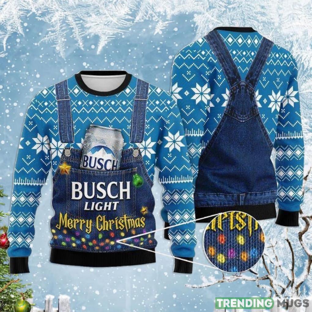 Merry Christmas Busch Light Ugly Christmas Sweater Product Photo 1 Merry Christmas Busch Light Ugly Christmas Sweater Product Photo 1