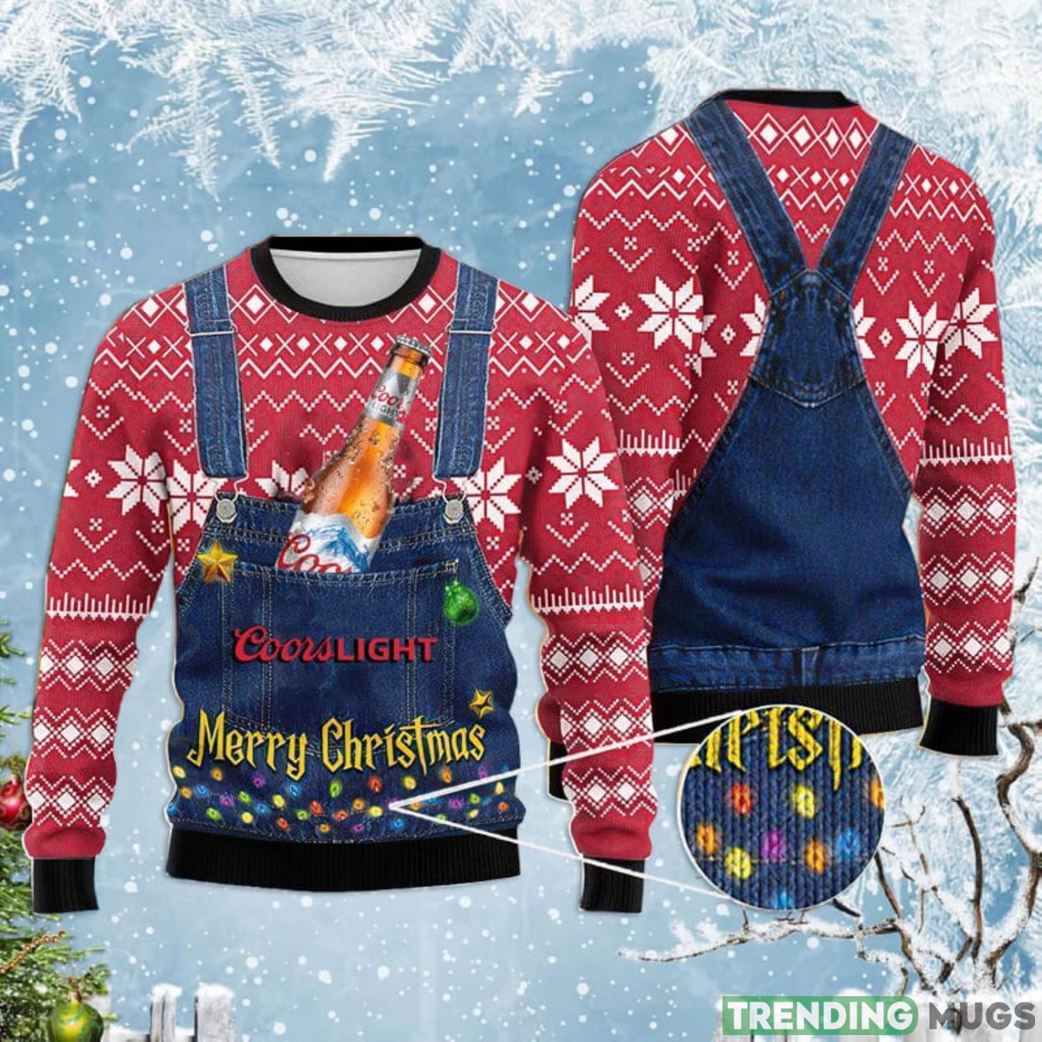 Merry Christmas Coors Light Red Ugly Christmas Sweater Product Photo 1 Merry Christmas Coors Light Red Ugly Christmas Sweater Product Photo 1