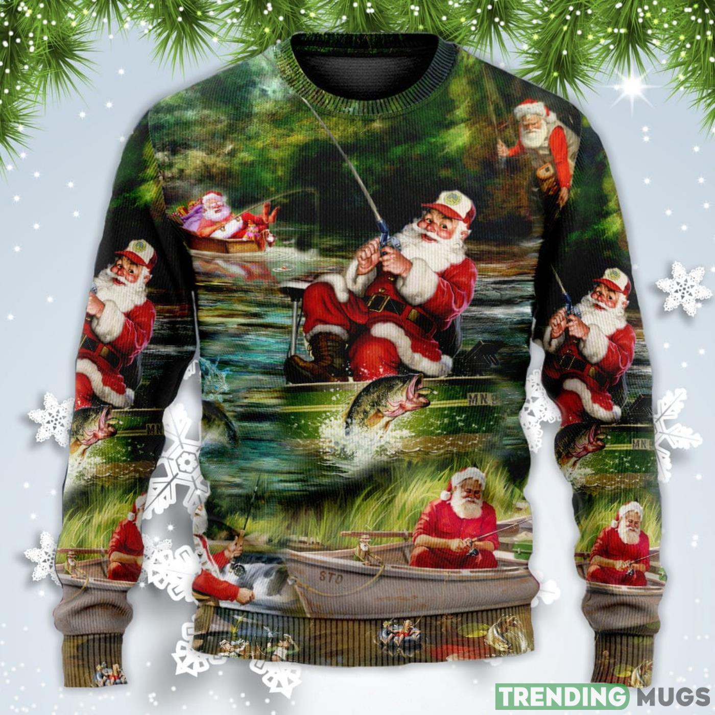 Merry Fishmasand A Happy New Reel Christmas Sweatshirt Sweater Sweater Merry Fishmasand A Happy New Reel Christmas Sweatshirt Sweater Sweater