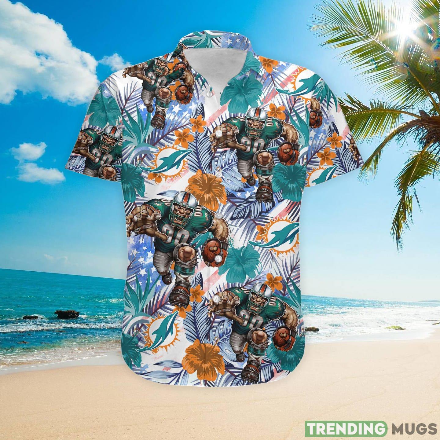 Miami Dolphins Tropical Floral Custom Name Aloha Hawaiian Shirt Hawaiian Shirt Miami Dolphins Tropical Floral Custom Name Aloha Hawaiian Shirt Hawaiian Shirt