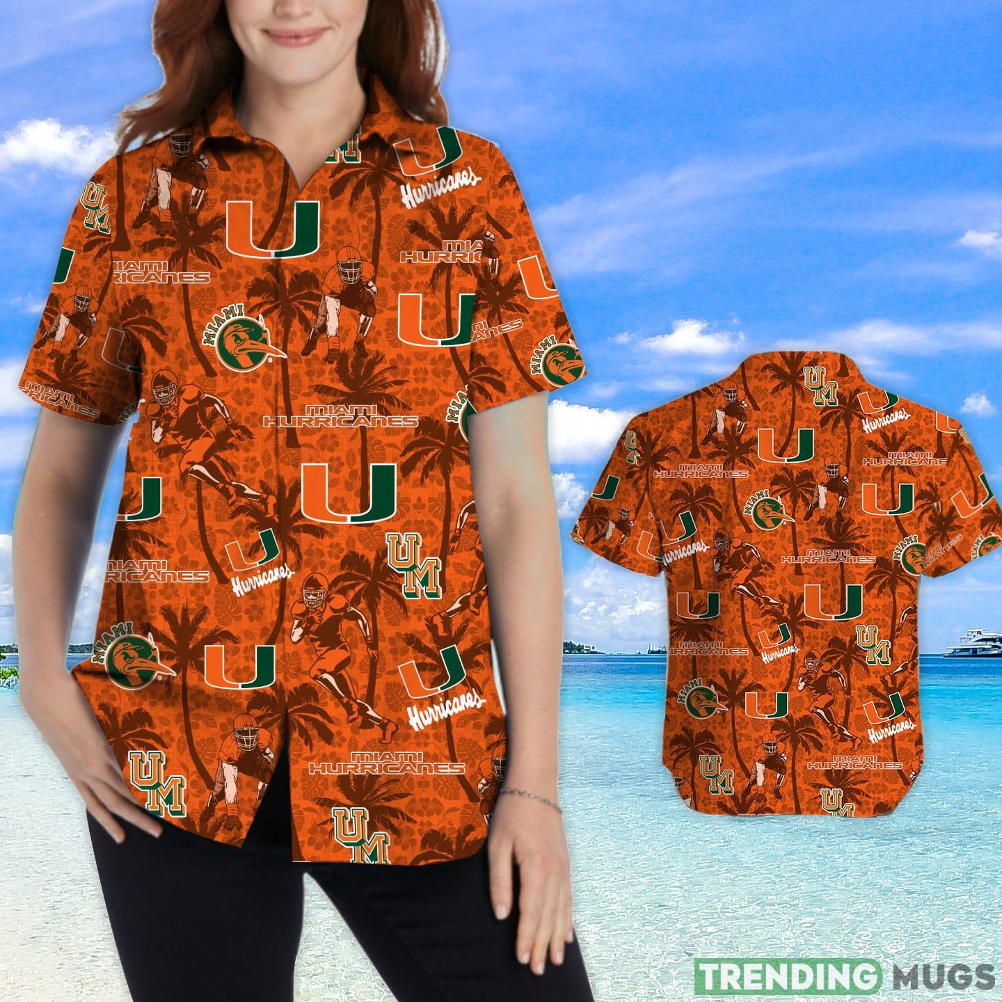 Miami Hurricanes Custom Name Tropical Beach Coconut Tree Hawaiian Shirt Hawaiian Shirt Miami Hurricanes Custom Name Tropical Beach Coconut Tree Hawaiian Shirt Hawaiian Shirt