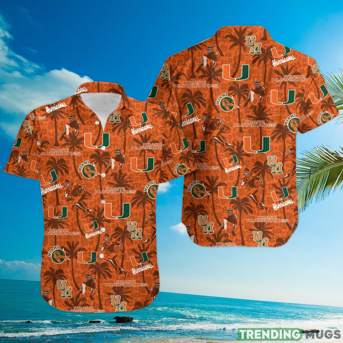 Miami Hurricanes Custom Name Tropical Beach Coconut Tree Hawaiian Shirt Hawaiian Shirt Miami Hurricanes Custom Name Tropical Beach Coconut Tree Hawaiian Shirt Hawaiian Shirt