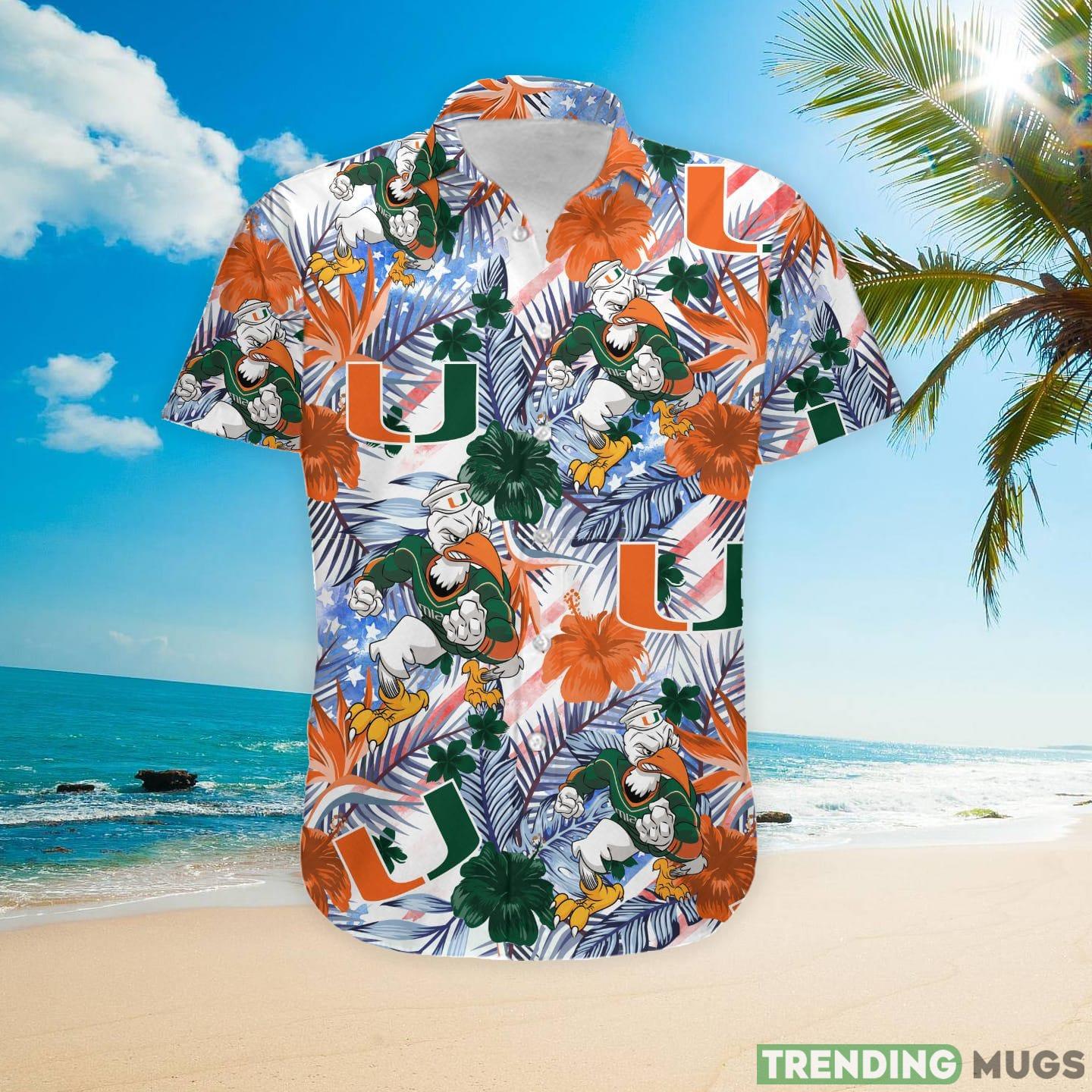 Miami Hurricanes Tropical Floral Custom Name Aloha Hawaiian Shirt Hawaiian Shirt Miami Hurricanes Tropical Floral Custom Name Aloha Hawaiian Shirt Hawaiian Shirt