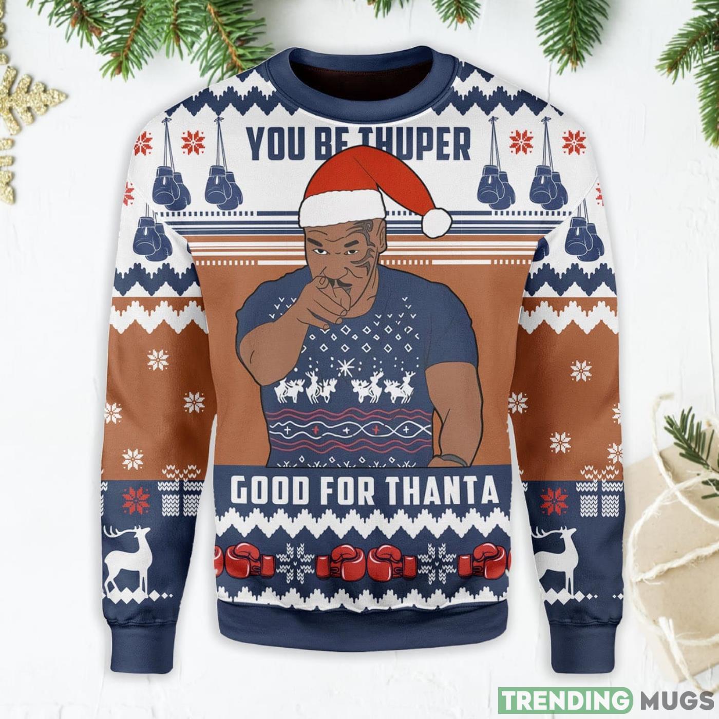 Mike Tyson Ugly Christmas Sweater Product Photo 1 Mike Tyson Ugly Christmas Sweater Product Photo 1