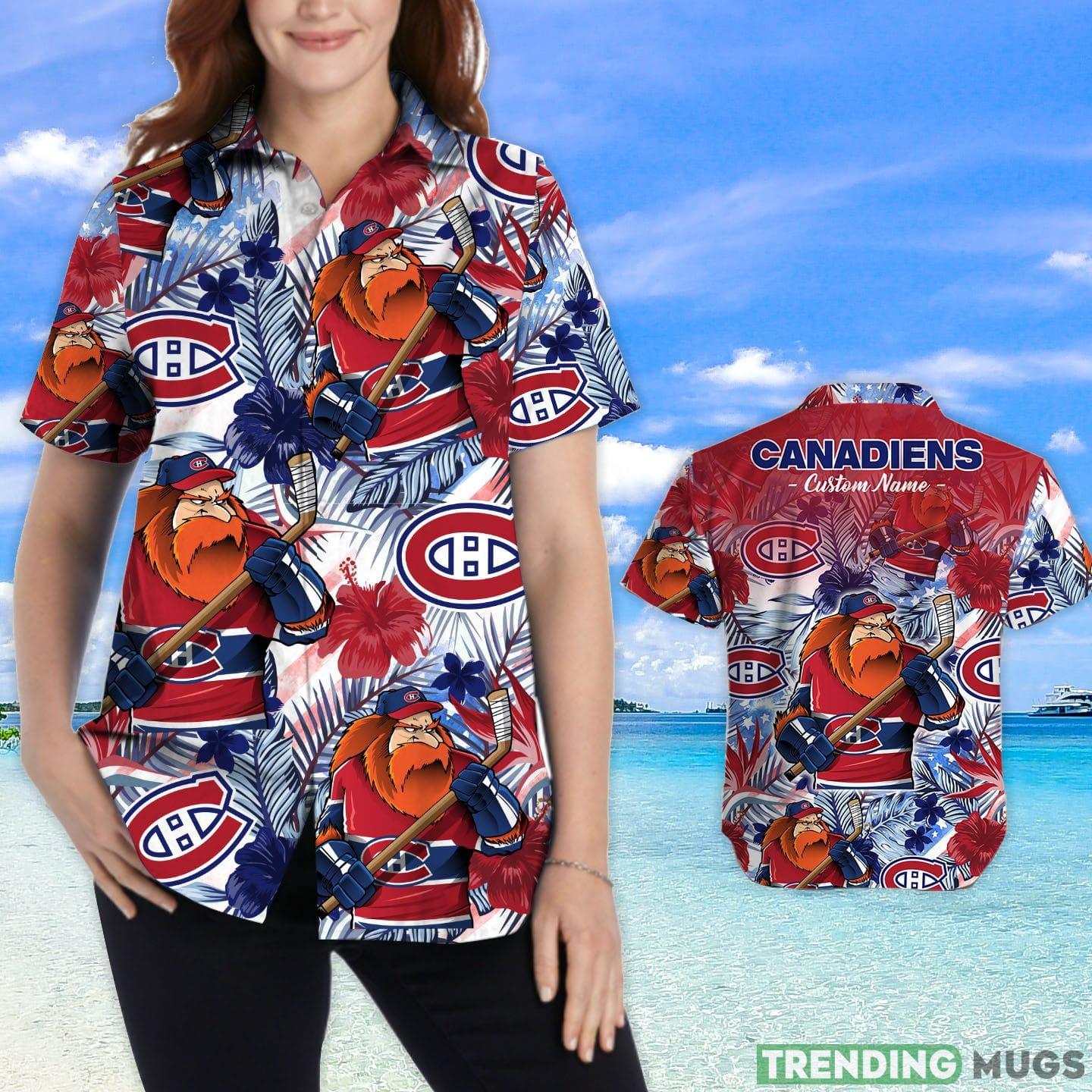 Montreal Canadiens Tropical Floral Custom Name Aloha Hawaiian Shirt Hawaiian Shirt Montreal Canadiens Tropical Floral Custom Name Aloha Hawaiian Shirt Hawaiian Shirt