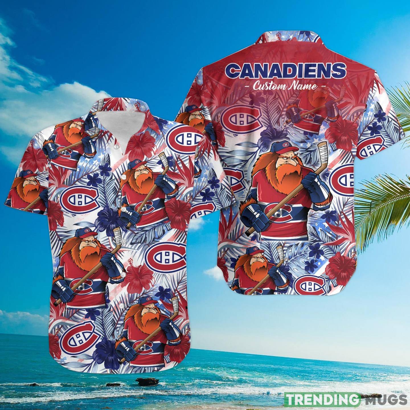 Montreal Canadiens Tropical Floral Custom Name Aloha Hawaiian Shirt Hawaiian Shirt Montreal Canadiens Tropical Floral Custom Name Aloha Hawaiian Shirt Hawaiian Shirt