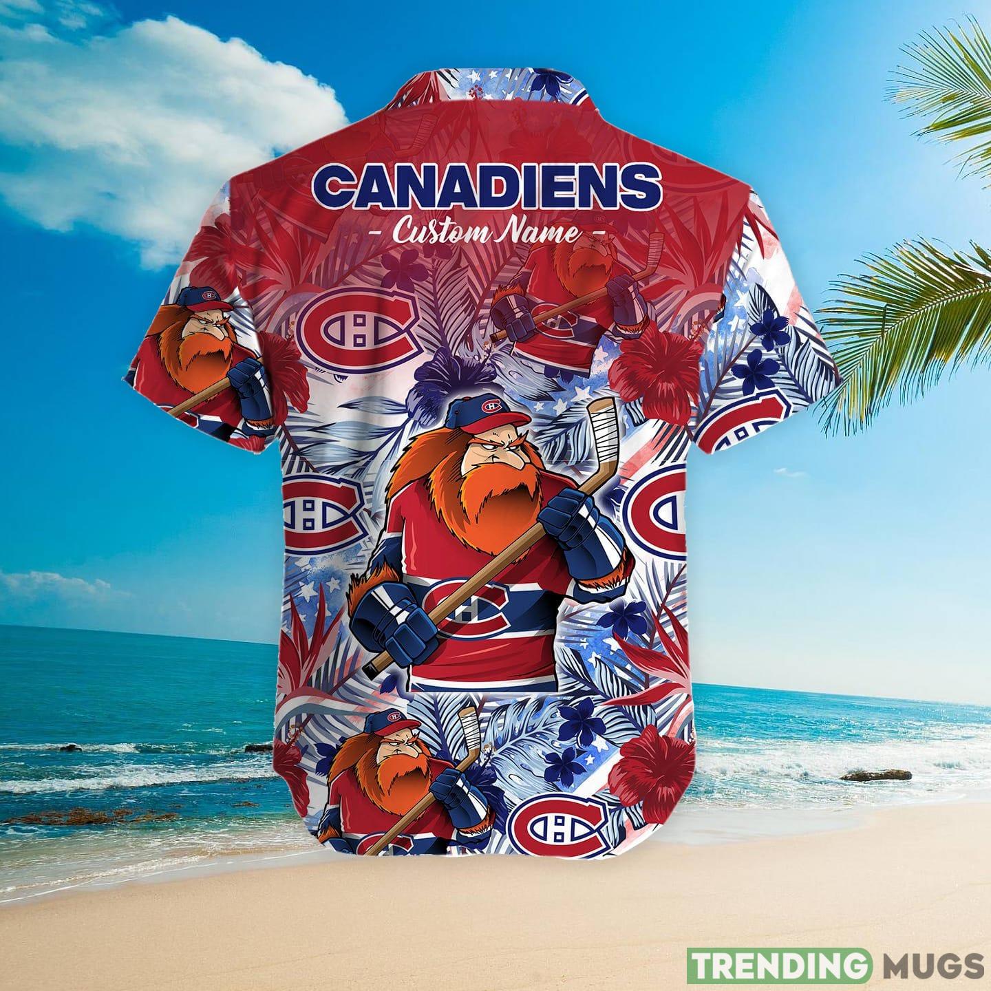 Montreal Canadiens Tropical Floral Custom Name Aloha Hawaiian Shirt Hawaiian Shirt Montreal Canadiens Tropical Floral Custom Name Aloha Hawaiian Shirt Hawaiian Shirt