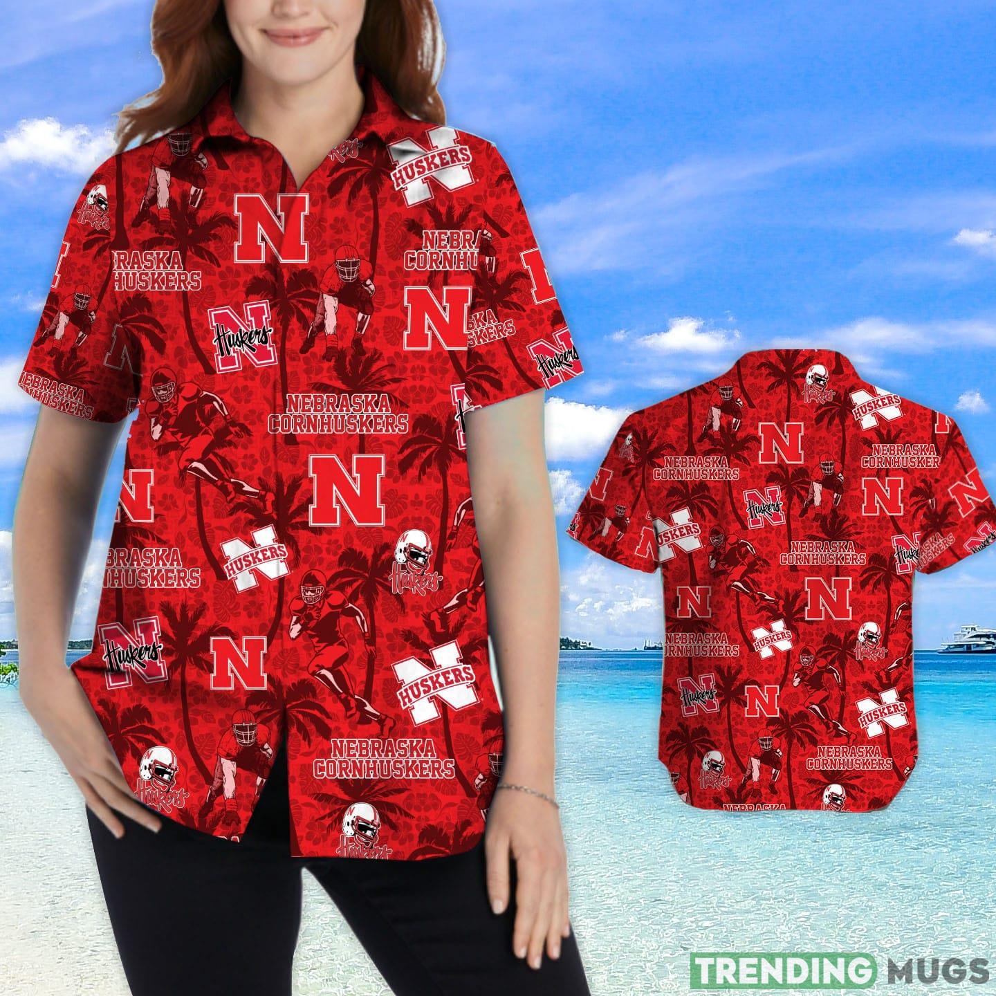 Nebraska Cornhuskers Custom Name Tropical Beach Coconut Tree Hawaiian Shirt Hawaiian Shirt Nebraska Cornhuskers Custom Name Tropical Beach Coconut Tree Hawaiian Shirt Hawaiian Shirt