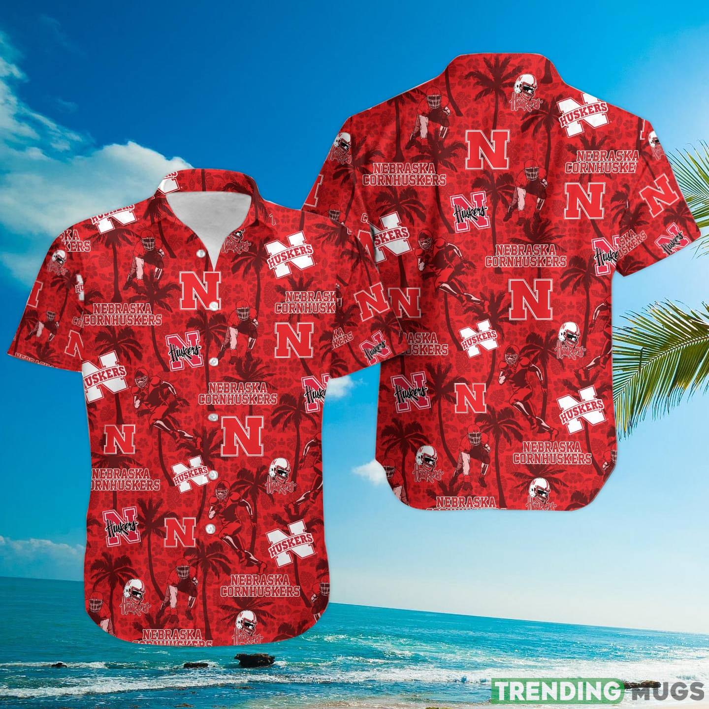 Nebraska Cornhuskers Custom Name Tropical Beach Coconut Tree Hawaiian Shirt Hawaiian Shirt Nebraska Cornhuskers Custom Name Tropical Beach Coconut Tree Hawaiian Shirt Hawaiian Shirt