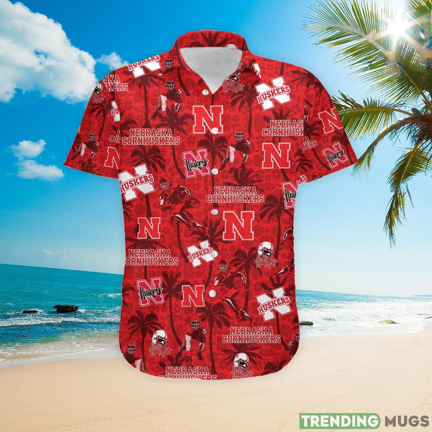Nebraska Cornhuskers Custom Name Tropical Beach Coconut Tree Hawaiian Shirt Hawaiian Shirt Nebraska Cornhuskers Custom Name Tropical Beach Coconut Tree Hawaiian Shirt Hawaiian Shirt