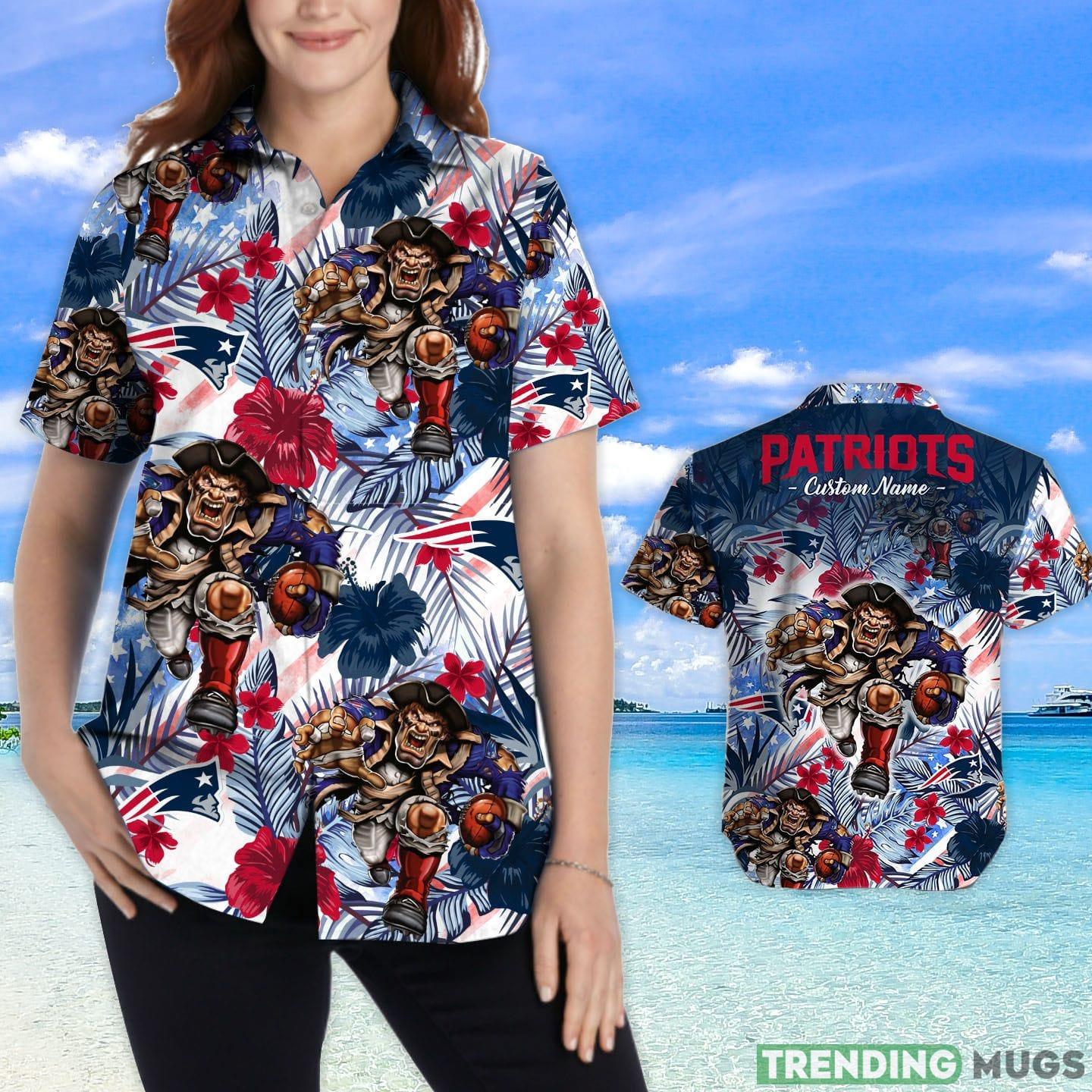 New England Patriots Tropical Floral Custom Name Aloha Hawaiian Shirt Hawaiian Shirt New England Patriots Tropical Floral Custom Name Aloha Hawaiian Shirt Hawaiian Shirt