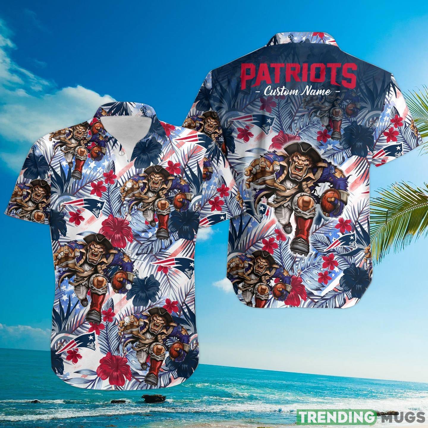 New England Patriots Tropical Floral Custom Name Aloha Hawaiian Shirt Hawaiian Shirt New England Patriots Tropical Floral Custom Name Aloha Hawaiian Shirt Hawaiian Shirt