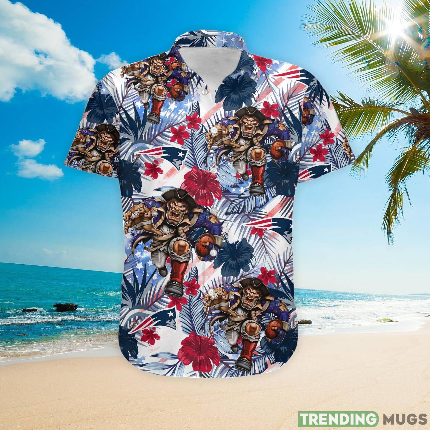 New England Patriots Tropical Floral Custom Name Aloha Hawaiian Shirt Hawaiian Shirt New England Patriots Tropical Floral Custom Name Aloha Hawaiian Shirt Hawaiian Shirt