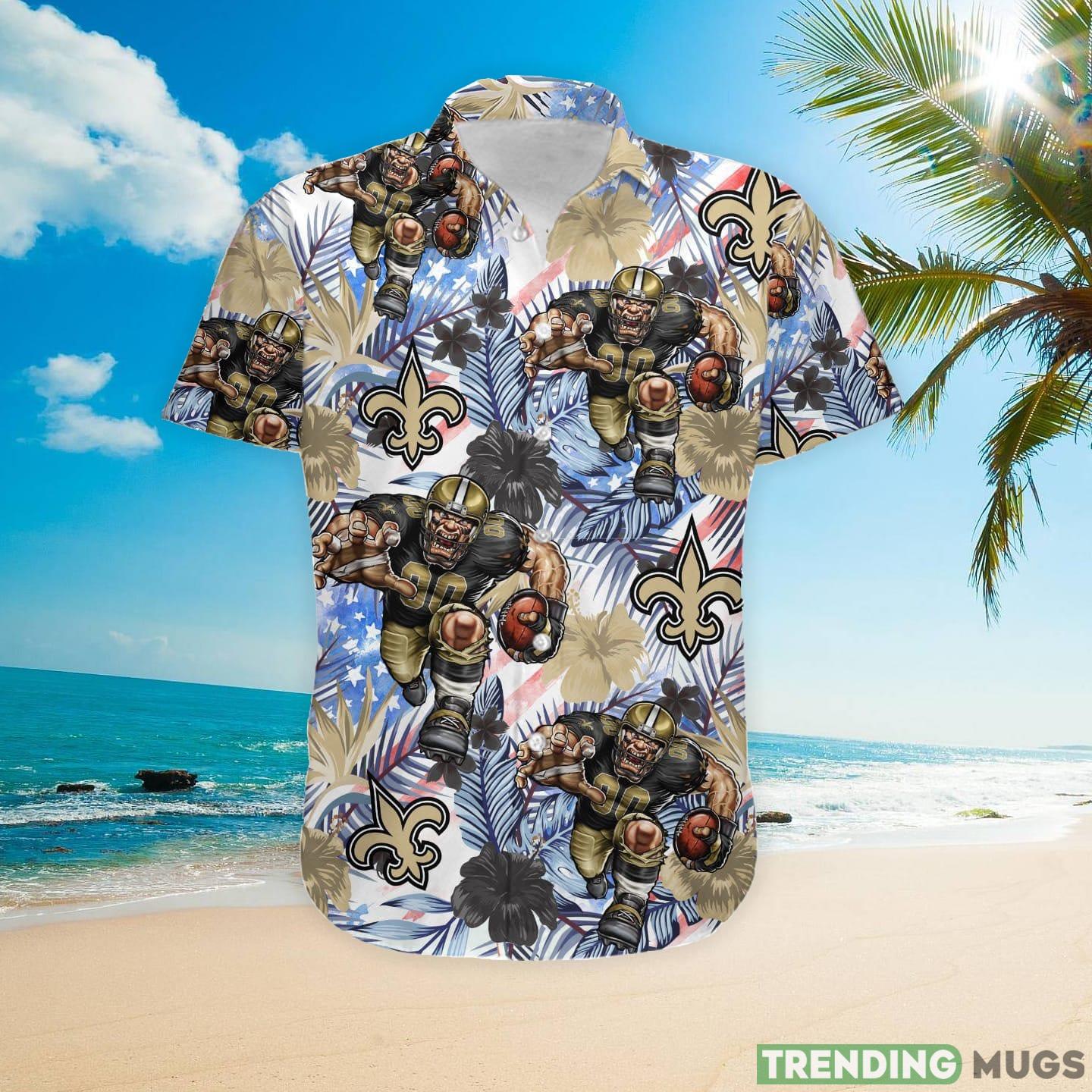 New Orleans Saints Tropical Floral Custom Name Aloha Hawaiian Shirt Hawaiian Shirt New Orleans Saints Tropical Floral Custom Name Aloha Hawaiian Shirt Hawaiian Shirt