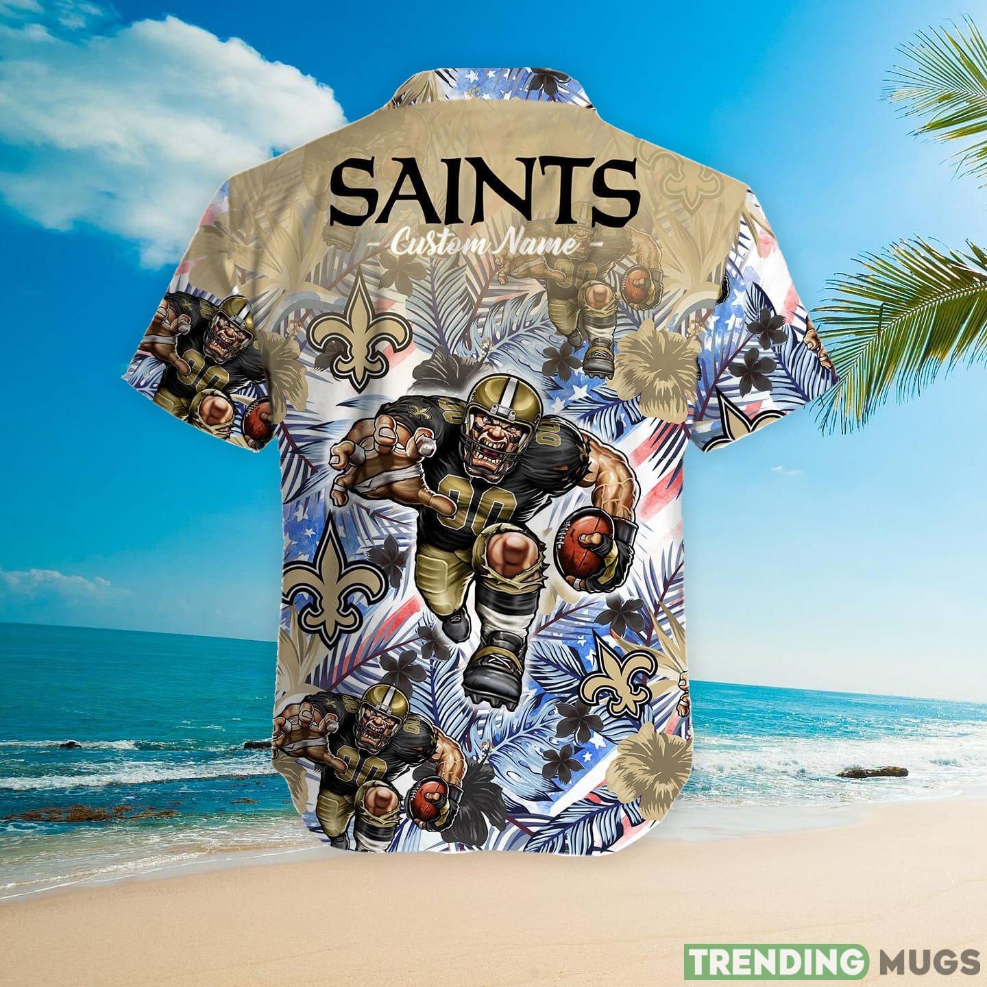 New Orleans Saints Tropical Floral Custom Name Aloha Hawaiian Shirt Hawaiian Shirt New Orleans Saints Tropical Floral Custom Name Aloha Hawaiian Shirt Hawaiian Shirt