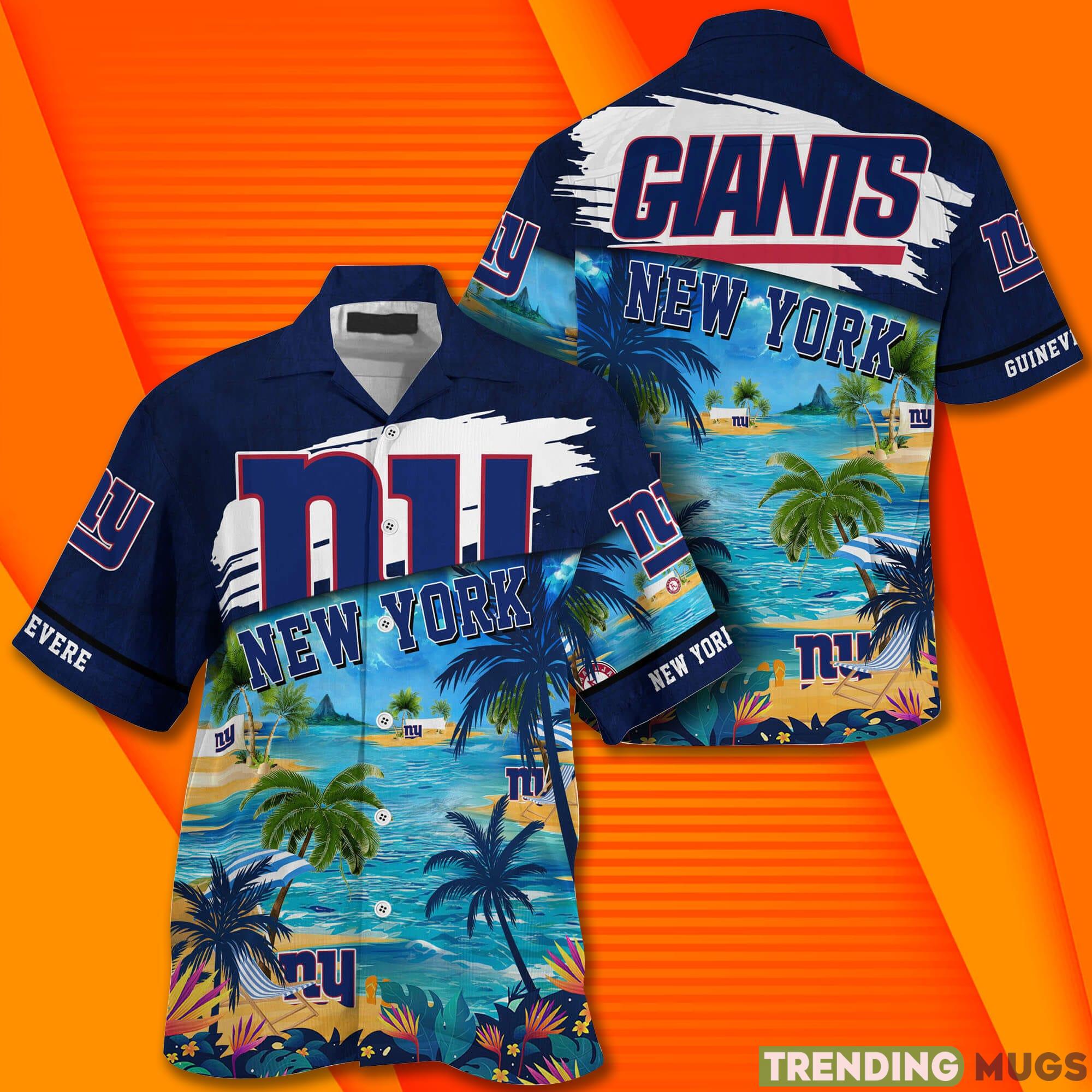 New York Giants NFL Trending Custom Name Short Sleeves Hawaiian Shirt Product Photo 1 New York Giants NFL Trending Custom Name Short Sleeves Hawaiian Shirt Product Photo 1