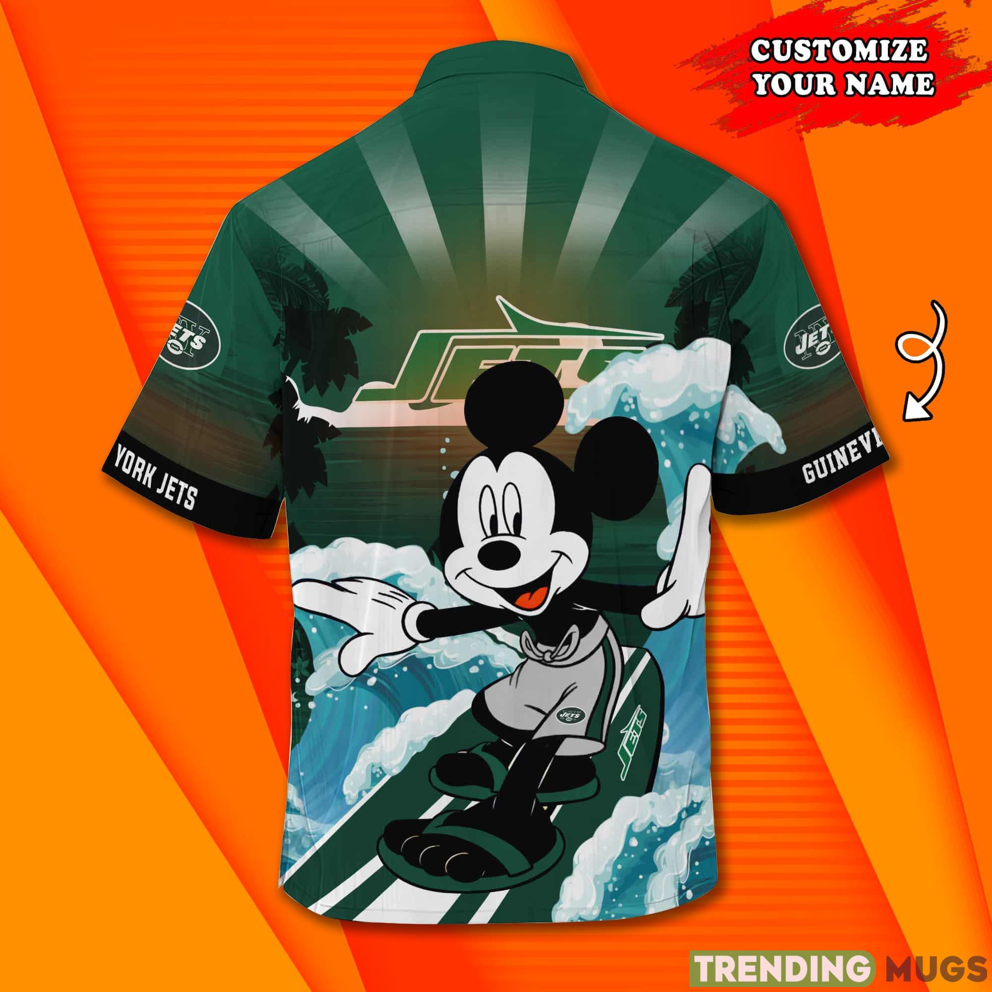 New York Jets NFL Custom Name Hawaiian Shirt Product Photo 1 New York Jets NFL Custom Name Hawaiian Shirt Product Photo 1