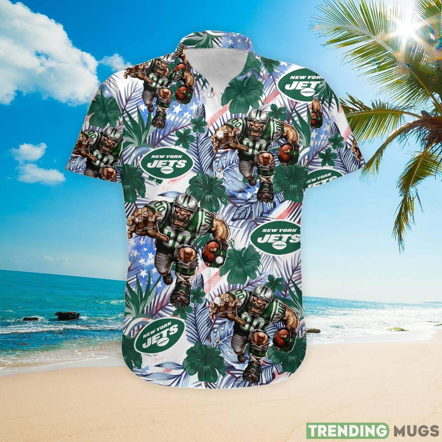 New York Jets Tropical Floral Custom Name Aloha Hawaiian Shirt Hawaiian Shirt New York Jets Tropical Floral Custom Name Aloha Hawaiian Shirt Hawaiian Shirt