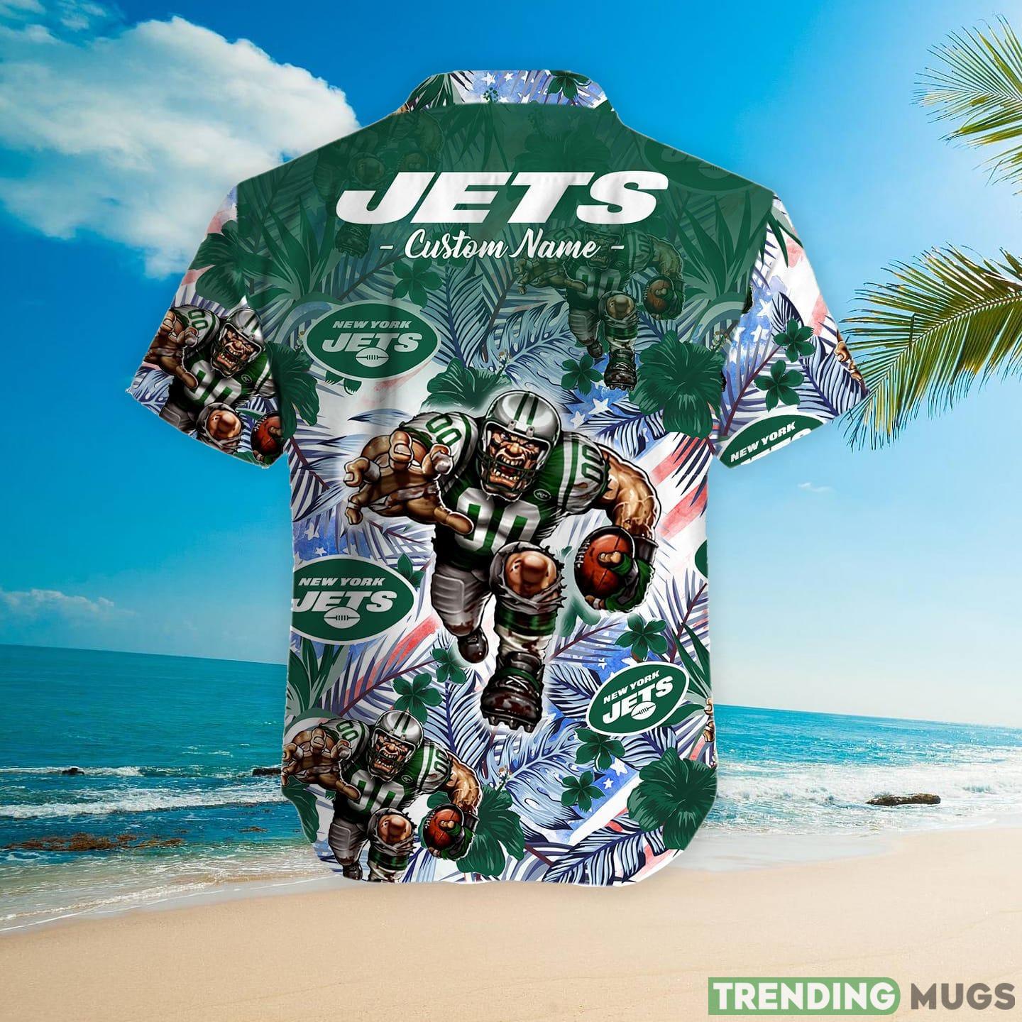 New York Jets Tropical Floral Custom Name Aloha Hawaiian Shirt Hawaiian Shirt New York Jets Tropical Floral Custom Name Aloha Hawaiian Shirt Hawaiian Shirt