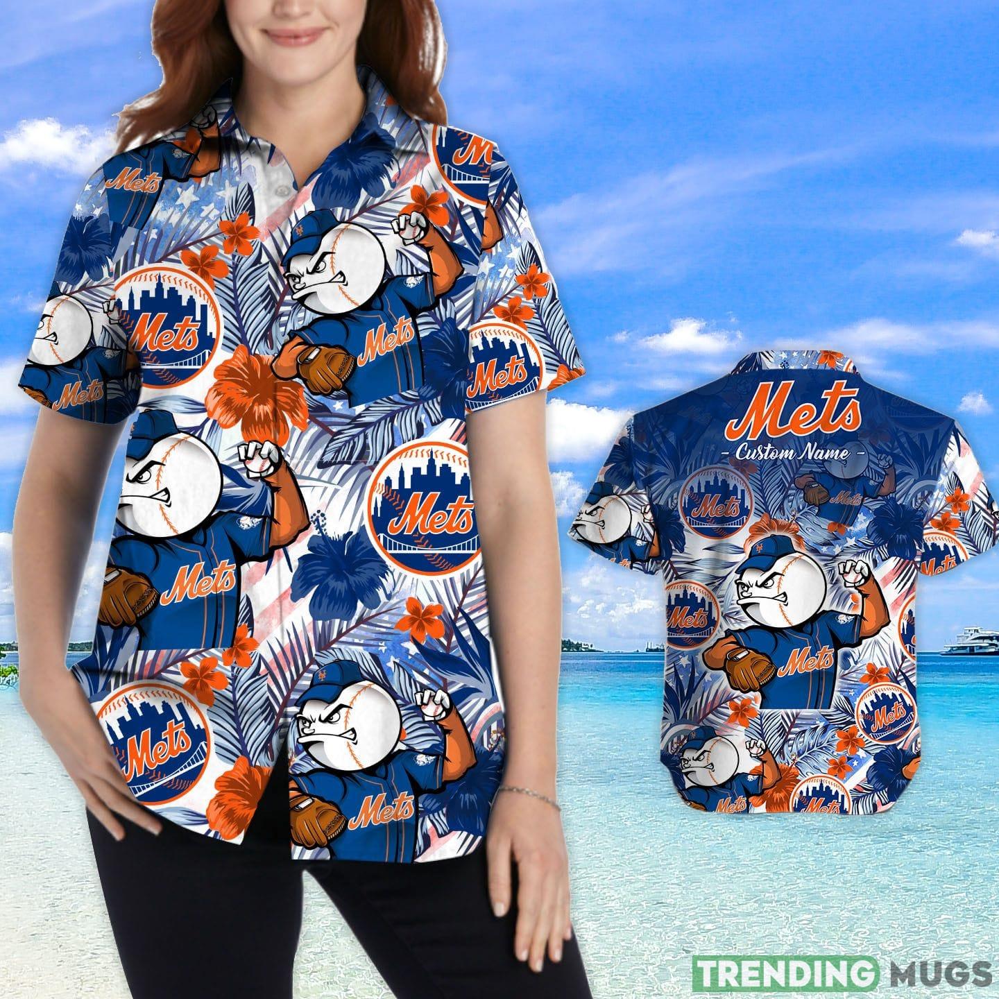 New York Mets Tropical Floral Custom Name Aloha Hawaiian Shirt Hawaiian Shirt New York Mets Tropical Floral Custom Name Aloha Hawaiian Shirt Hawaiian Shirt