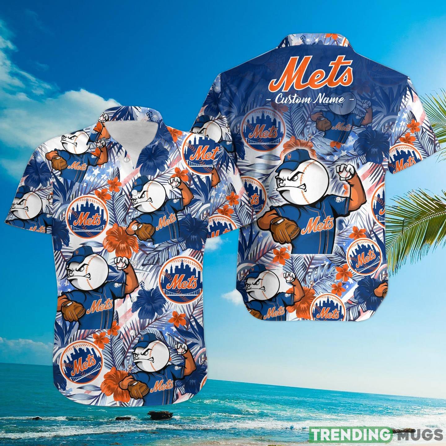New York Mets Tropical Floral Custom Name Aloha Hawaiian Shirt Hawaiian Shirt New York Mets Tropical Floral Custom Name Aloha Hawaiian Shirt Hawaiian Shirt