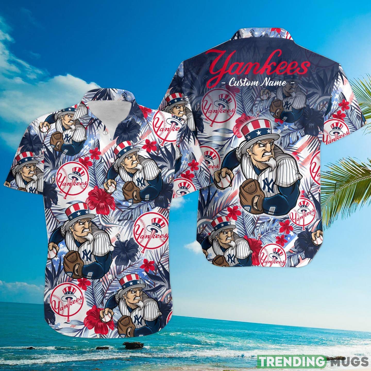 New York Yankees Tropical Floral Custom Name Aloha Hawaiian Shirt Hawaiian Shirt New York Yankees Tropical Floral Custom Name Aloha Hawaiian Shirt Hawaiian Shirt