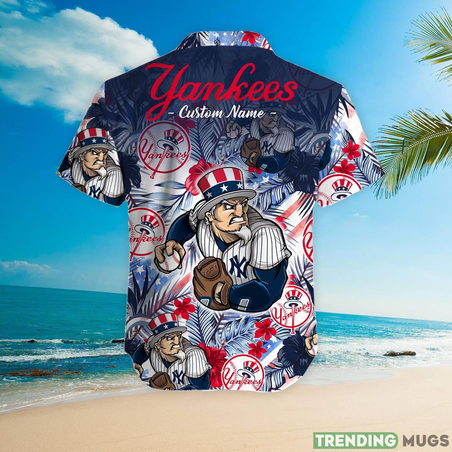 New York Yankees Tropical Floral Custom Name Aloha Hawaiian Shirt Hawaiian Shirt New York Yankees Tropical Floral Custom Name Aloha Hawaiian Shirt Hawaiian Shirt