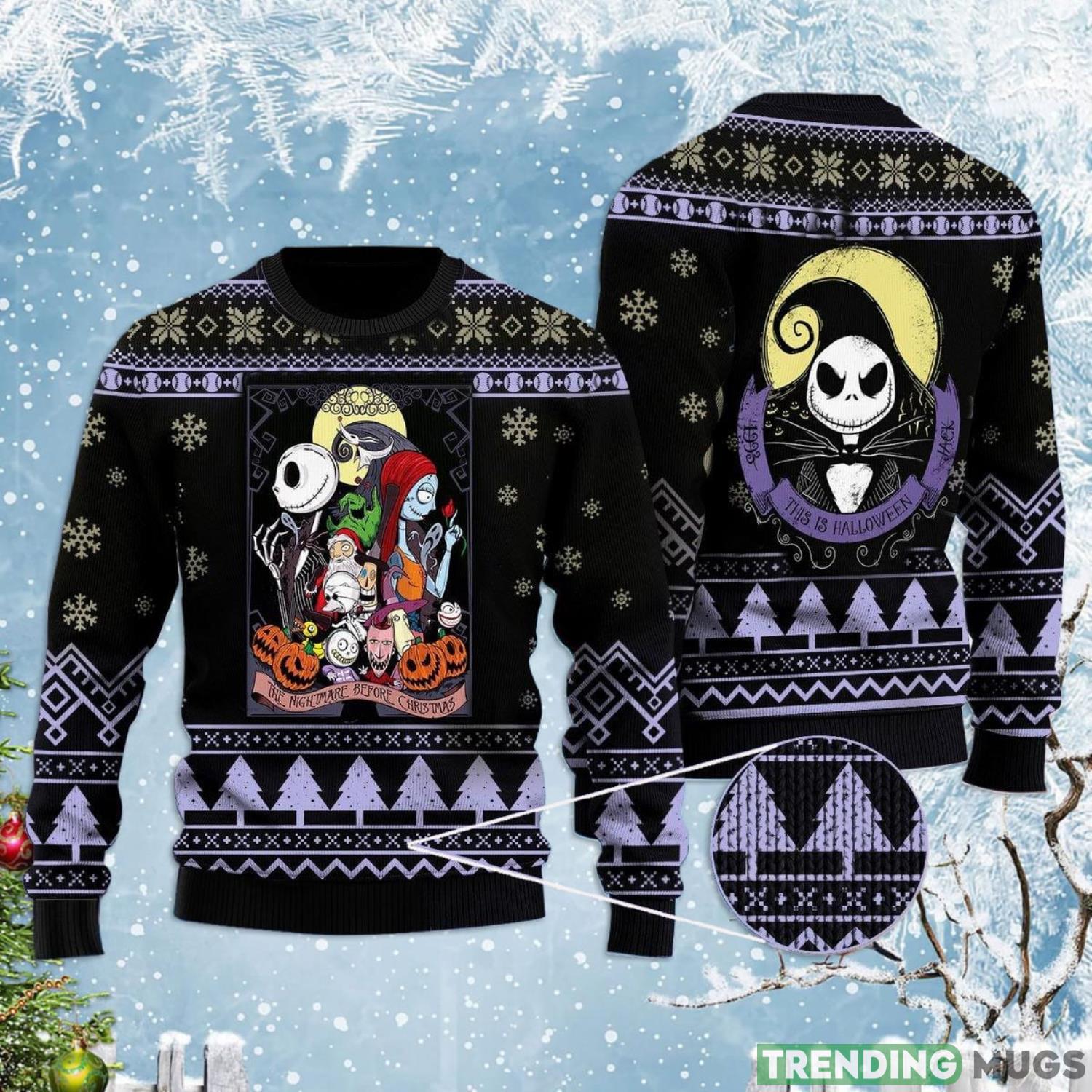 Nightmare Before Jack Skellington And Sally Ugly Christmas Sweaters Product Photo 1 Nightmare Before Jack Skellington And Sally Ugly Christmas Sweaters Product Photo 1