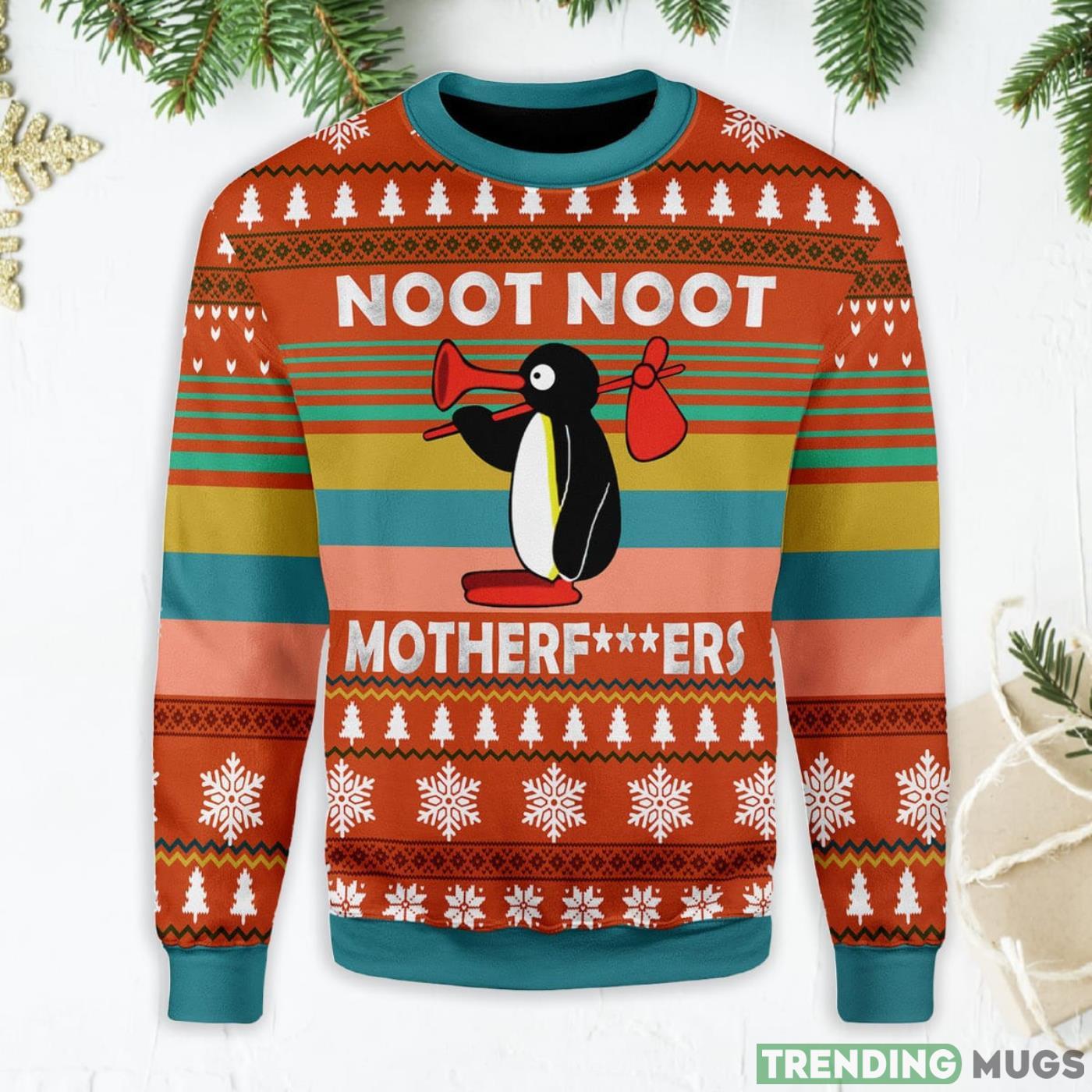 Noot Noot Pingu Meme Noot Noot Motherfkers Funny TV Series Ugly Christmas Sweater Product Photo 1 Noot Noot Pingu Meme Noot Noot Motherfkers Funny TV Series Ugly Christmas Sweater Product Photo 1