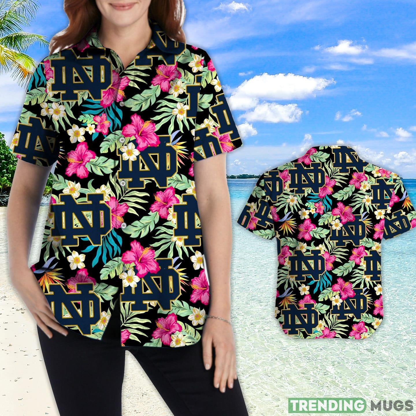 Notre Dame Fighting Irish Hibiscus Hawaiian Shirt For Fans Hawaiian Shirt Notre Dame Fighting Irish Hibiscus Hawaiian Shirt For Fans Hawaiian Shirt