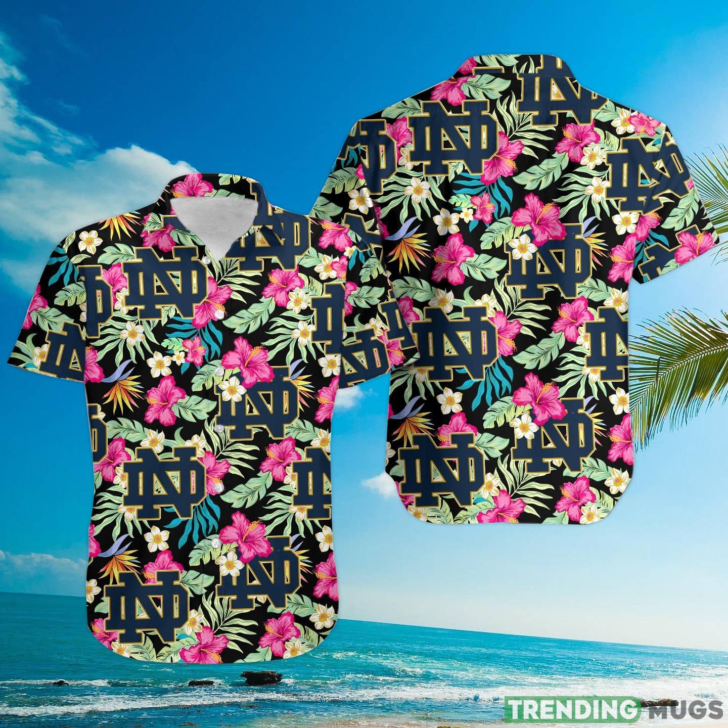 Notre Dame Fighting Irish Hibiscus Hawaiian Shirt For Fans Hawaiian Shirt Notre Dame Fighting Irish Hibiscus Hawaiian Shirt For Fans Hawaiian Shirt
