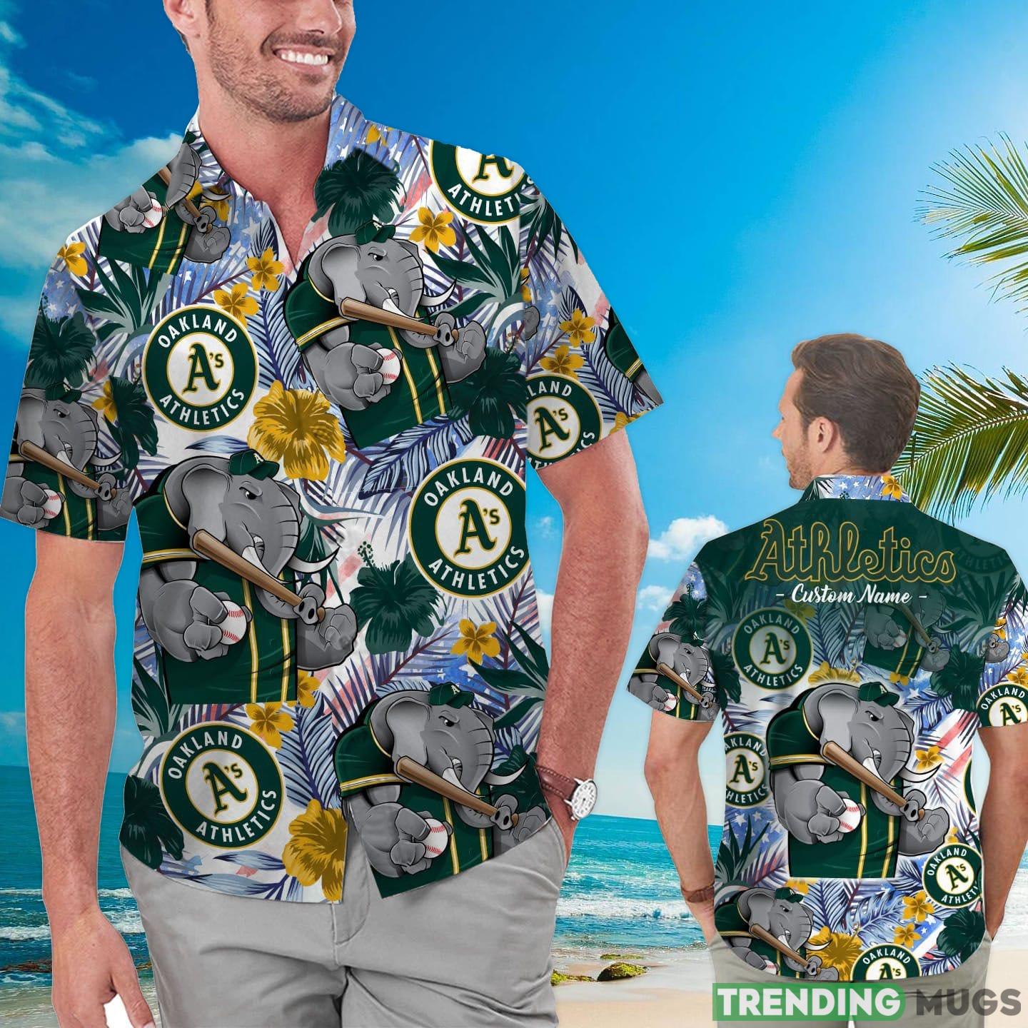 Oakland Athletics Tropical Floral Custom Name Aloha Hawaiian Shirt Product Photo 1 Oakland Athletics Tropical Floral Custom Name Aloha Hawaiian Shirt Product Photo 1