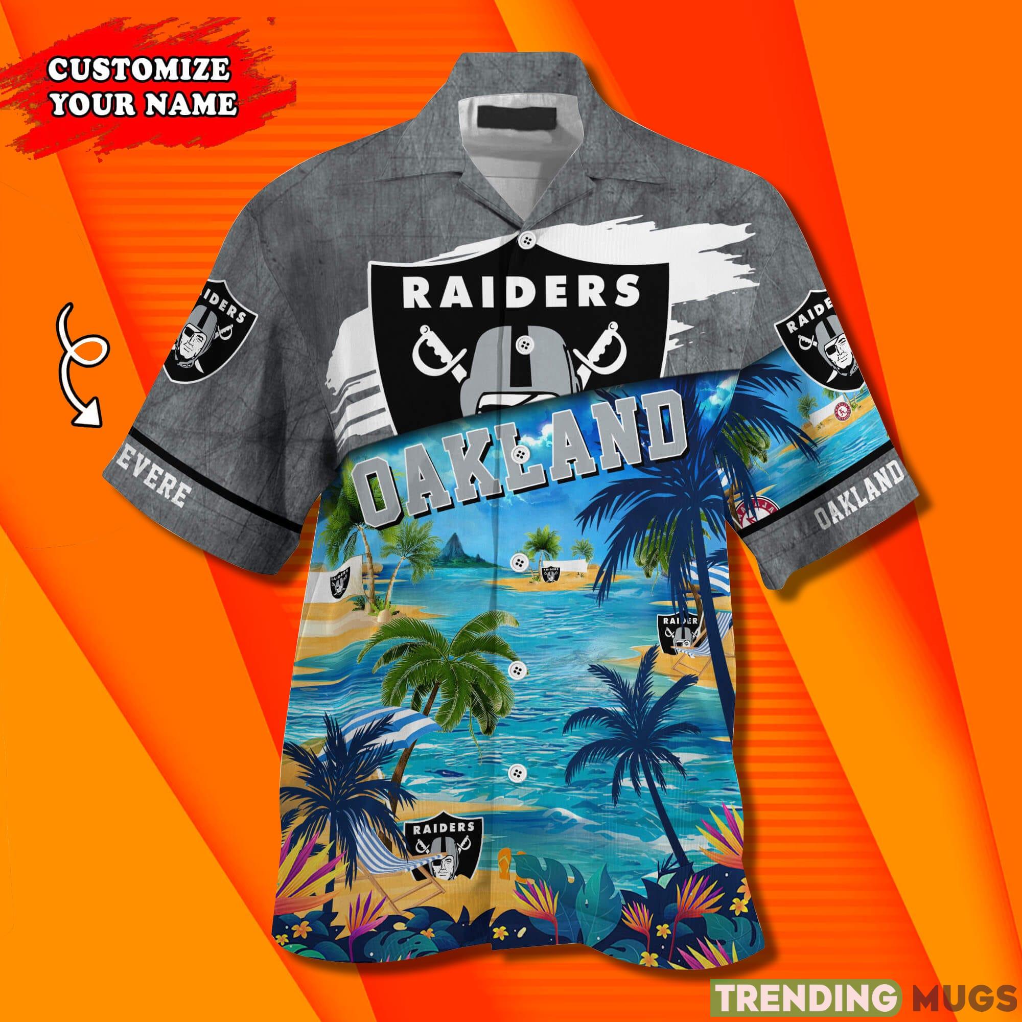 Oakland Raiders NFL Custom Name Hawaiian Shirt Summer Shirt Hawaiian Shirt Oakland Raiders NFL Custom Name Hawaiian Shirt Summer Shirt Hawaiian Shirt
