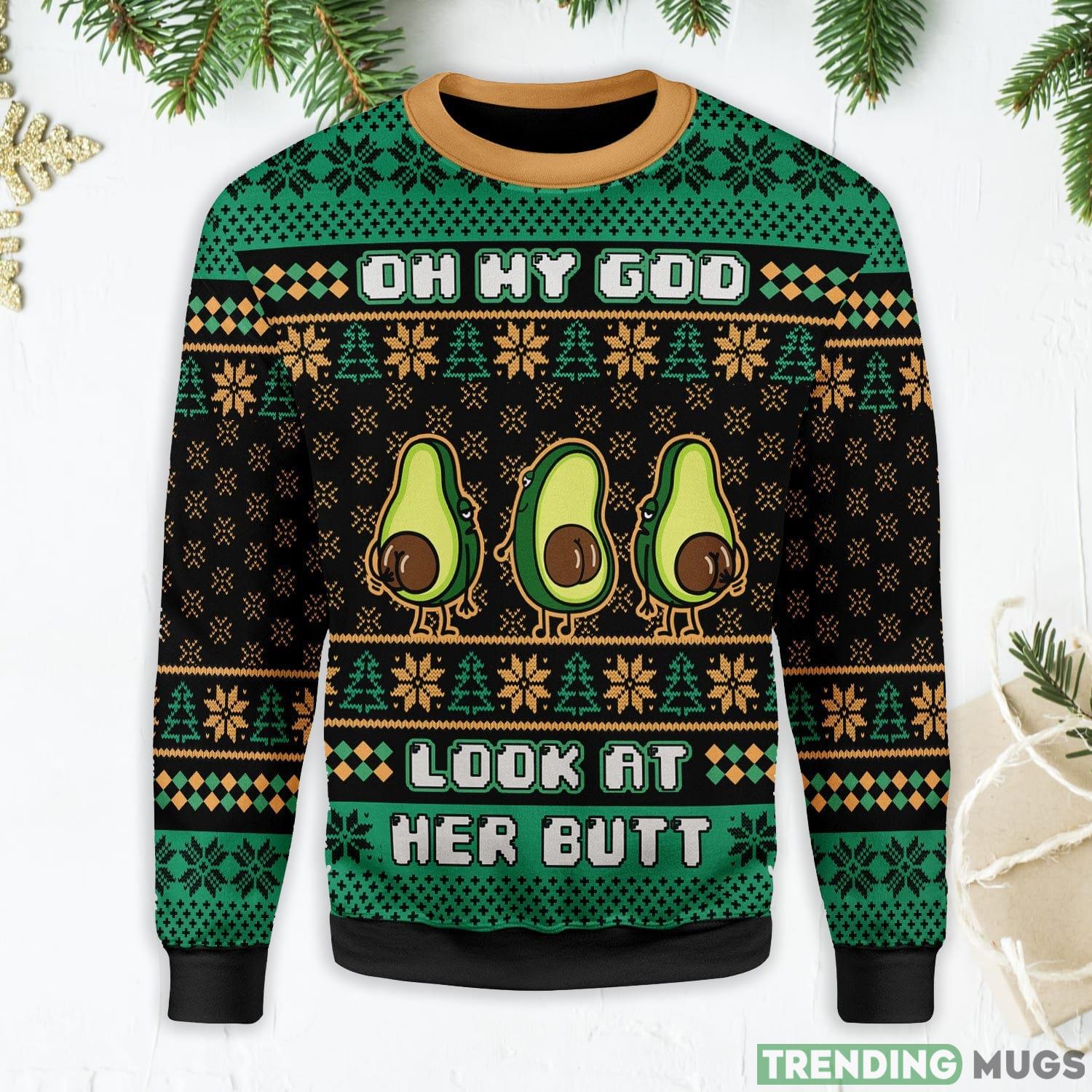 Oh My God Look At Her Butt Ugly Christmas Sweater Product Photo 1 Oh My God Look At Her Butt Ugly Christmas Sweater Product Photo 1