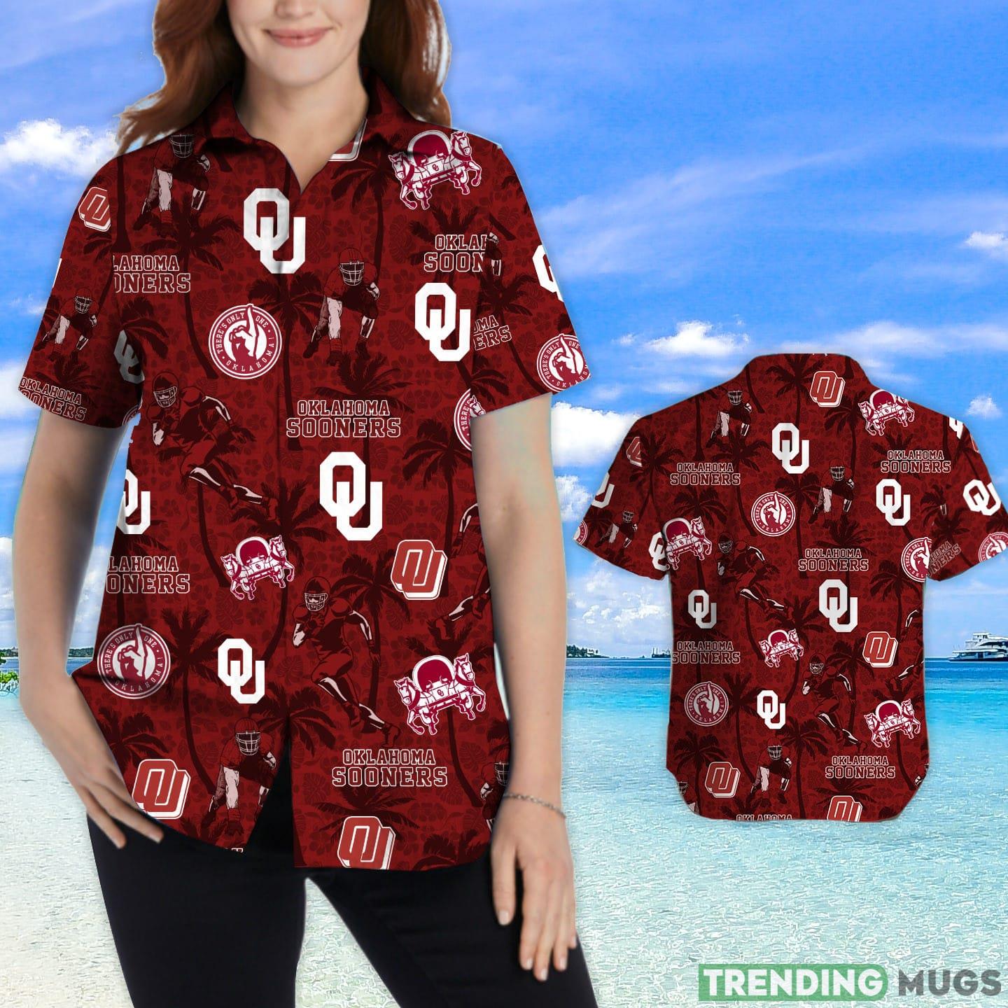 Oklahoma Sooners Custom Name Tropical Beach Coconut Tree Hawaiian Shirt Hawaiian Shirt Oklahoma Sooners Custom Name Tropical Beach Coconut Tree Hawaiian Shirt Hawaiian Shirt