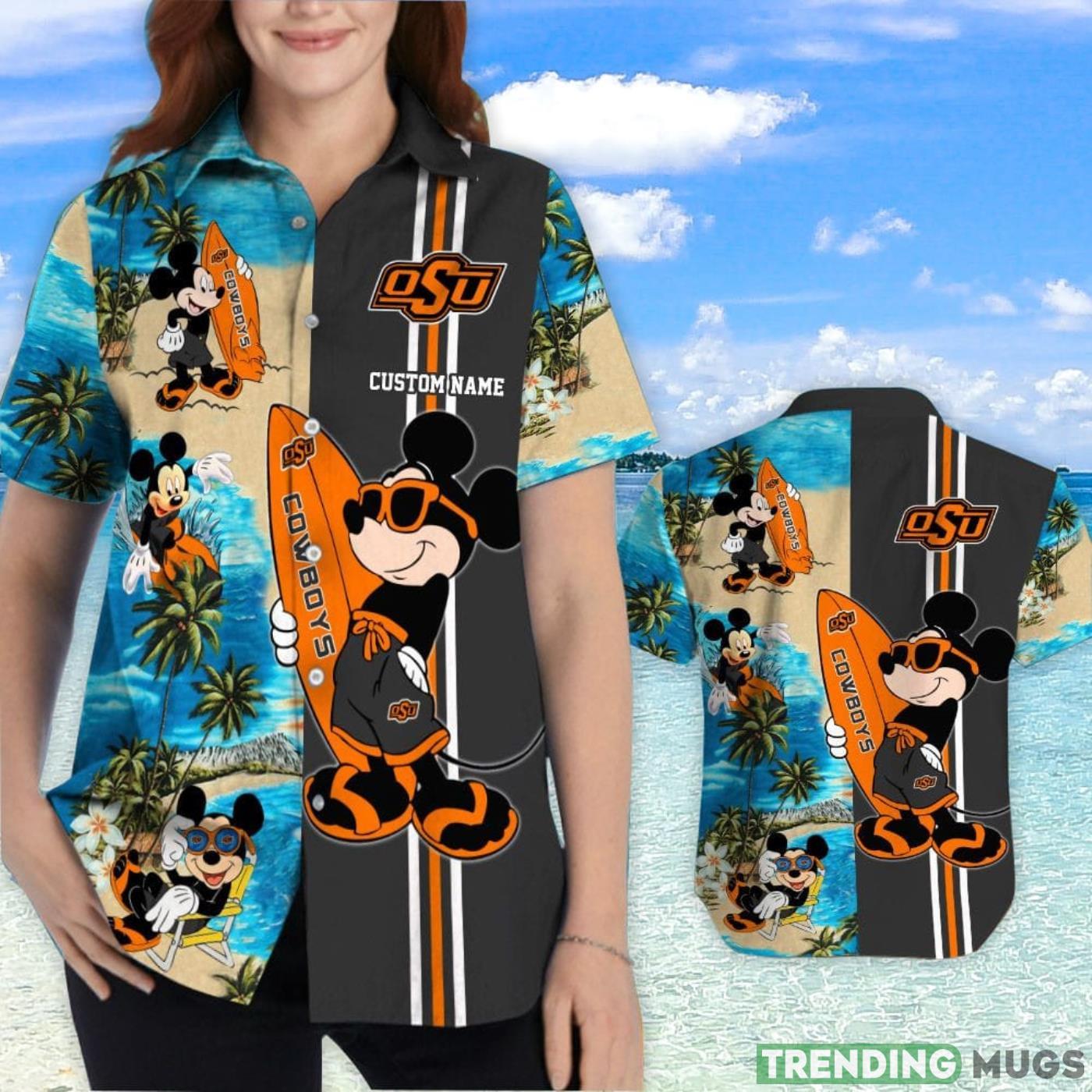 Oklahoma State Cowboys Mickey Surfing Lover Custom Name Hawaiian Shirt Hawaiian Shirt Oklahoma State Cowboys Mickey Surfing Lover Custom Name Hawaiian Shirt Hawaiian Shirt