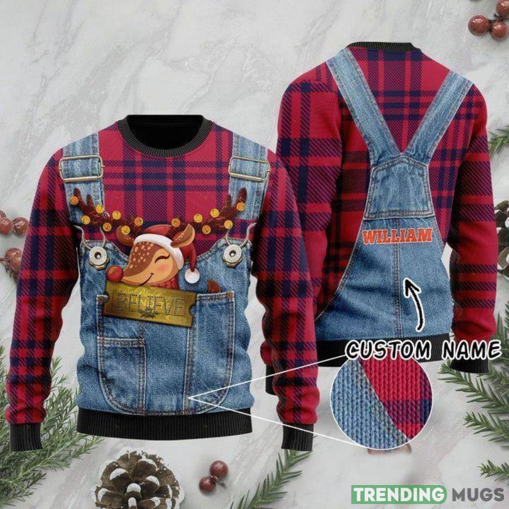 Personalized Name Deer Ugly Christmas Sweater Product Photo 1 Personalized Name Deer Ugly Christmas Sweater Product Photo 1