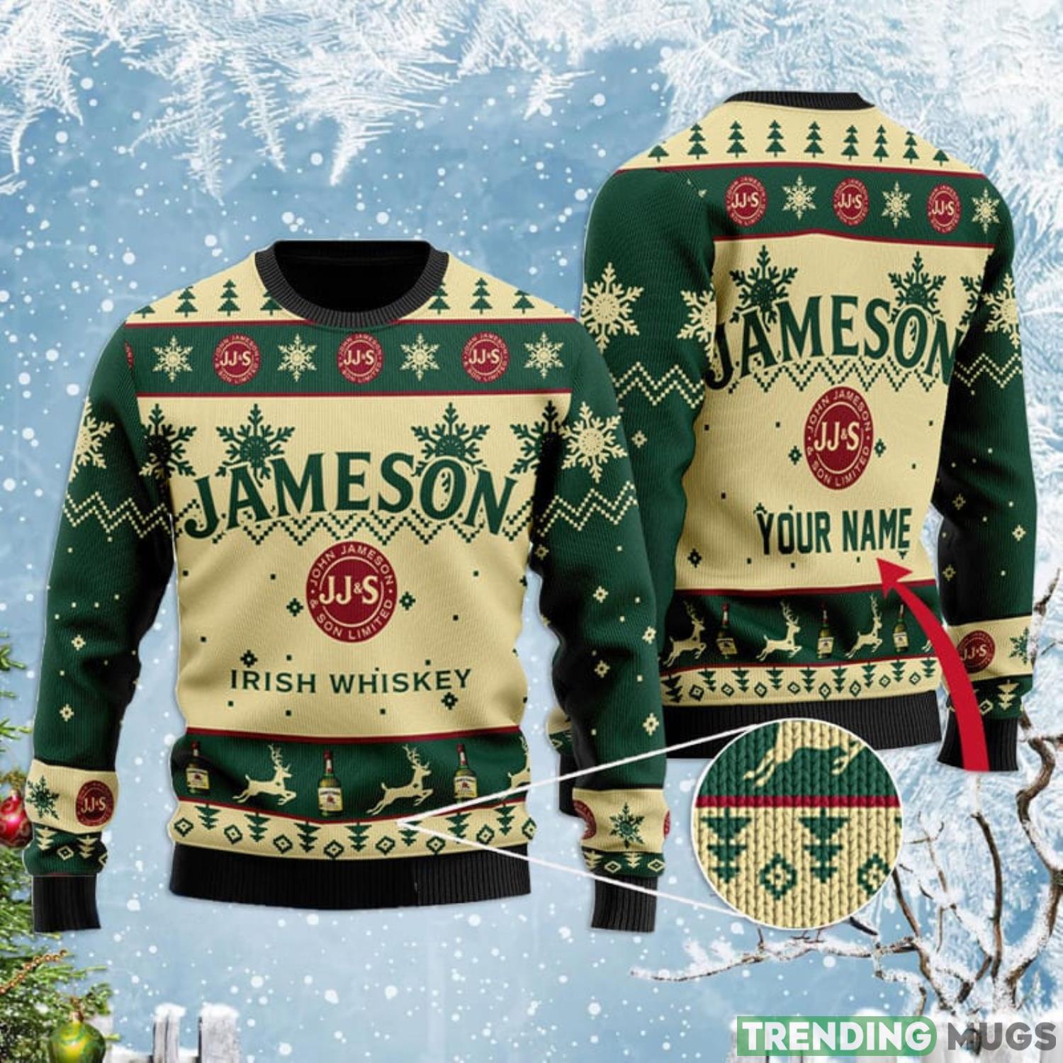 Personalized Name Jameson Christmas Ugly Sweater Product Photo 1 Personalized Name Jameson Christmas Ugly Sweater Product Photo 1