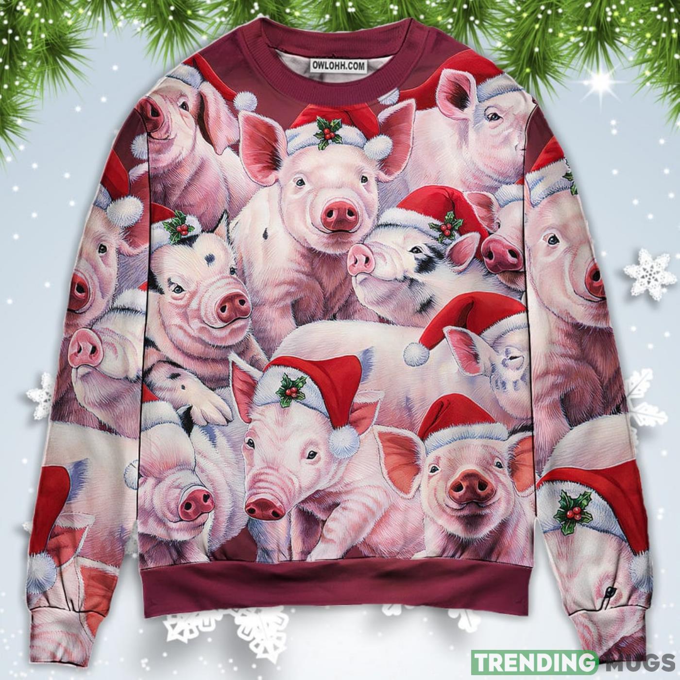 Piggies Funny Xmas Is Coming Art Style Christmas Sweatshirt Sweater Product Photo 1 Piggies Funny Xmas Is Coming Art Style Christmas Sweatshirt Sweater Product Photo 1