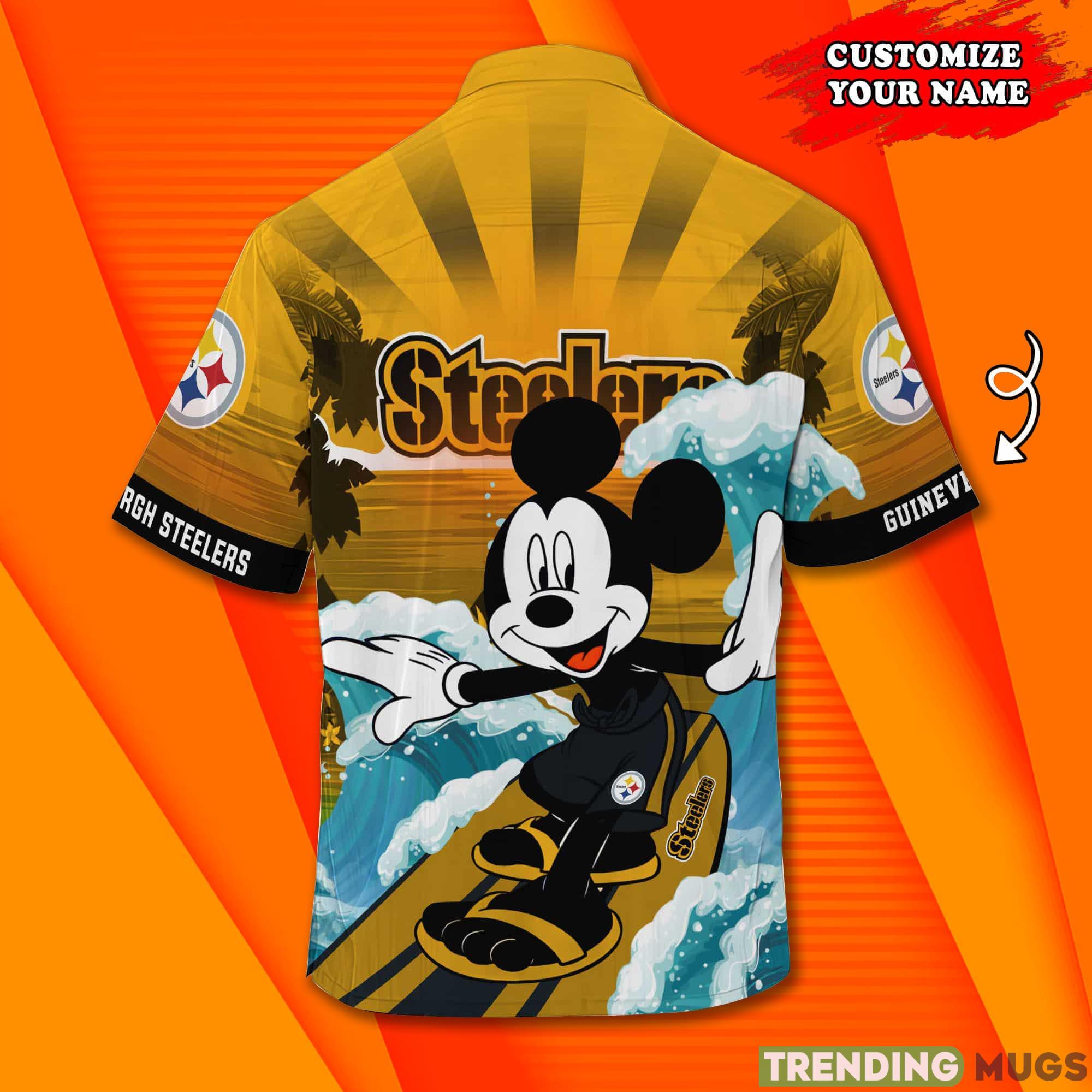 Pittsburgh Steelers NFL Custom Name Hawaiian Shirt Product Photo 1 Pittsburgh Steelers NFL Custom Name Hawaiian Shirt Product Photo 1