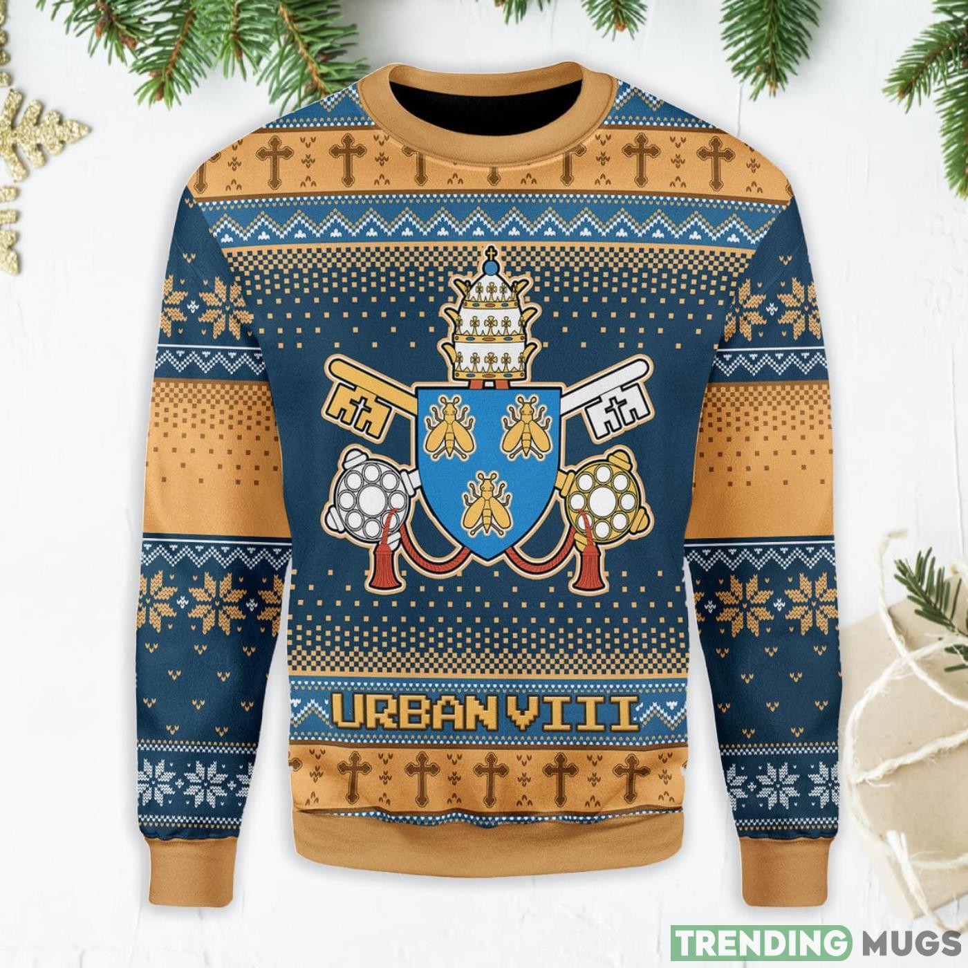 Pope Urban VIII - Maffeo Barberini The Bee Pope Ugly Christmas Sweater Product Photo 1 Pope Urban VIII - Maffeo Barberini The Bee Pope Ugly Christmas Sweater Product Photo 1